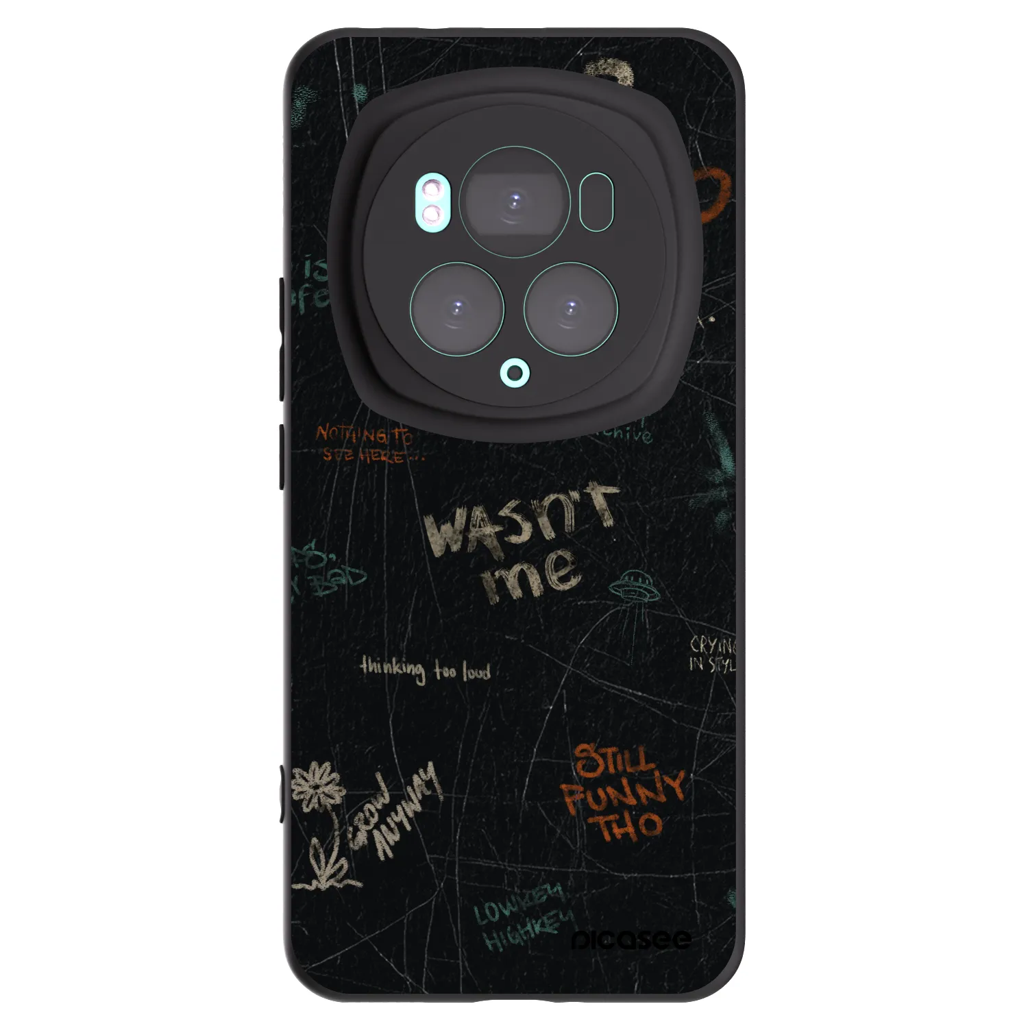 Picasee silikonowe czarne etui na Honor Magic6 Pro - CONFESSION