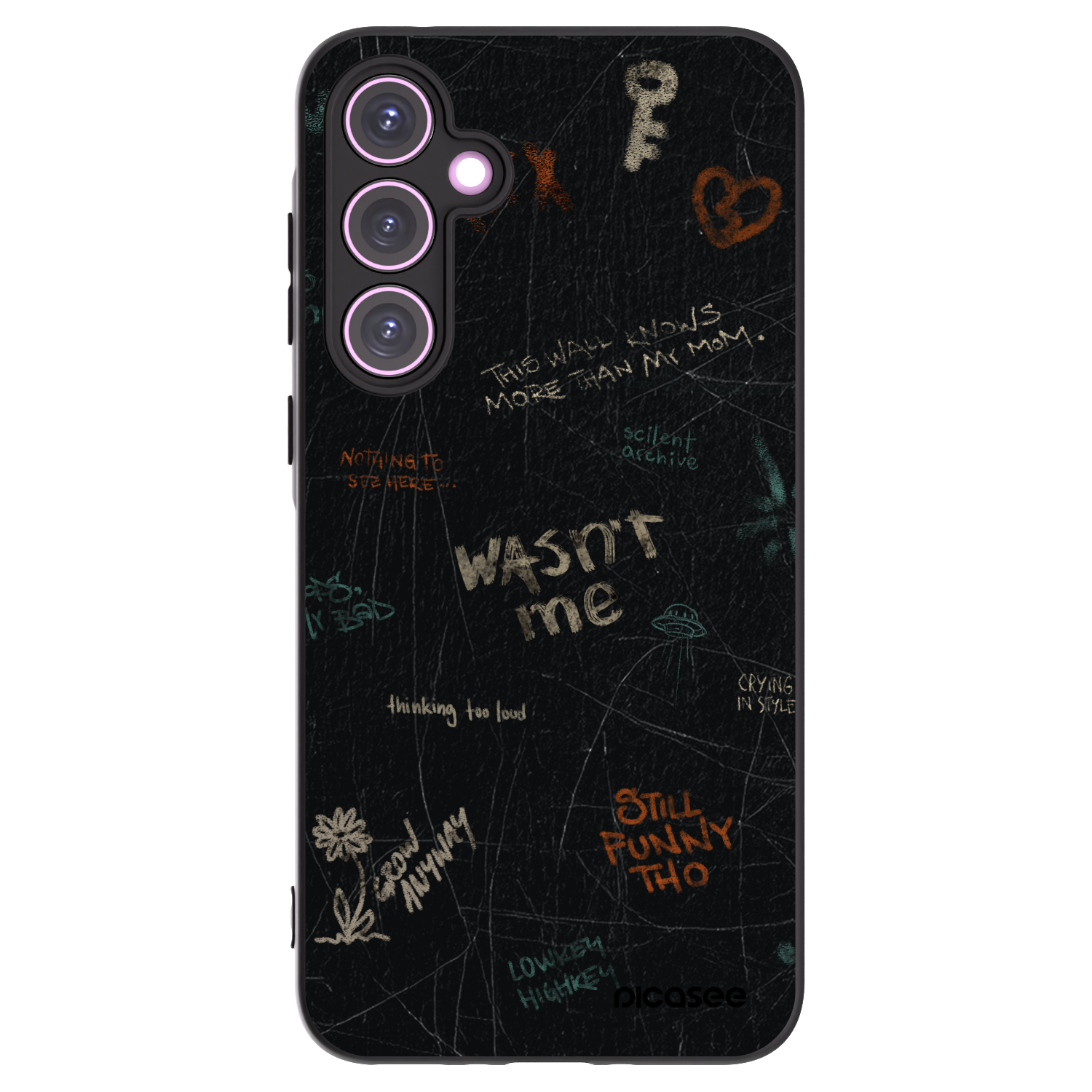 Picasee silikonowe czarne etui na Samsung Galaxy A35 5G A356B - CONFESSION