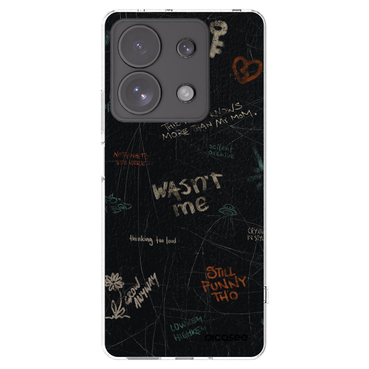 Picasee silikonowe przeźroczyste etui na Xiaomi Redmi Note 13 Pro 4G - CONFESSION