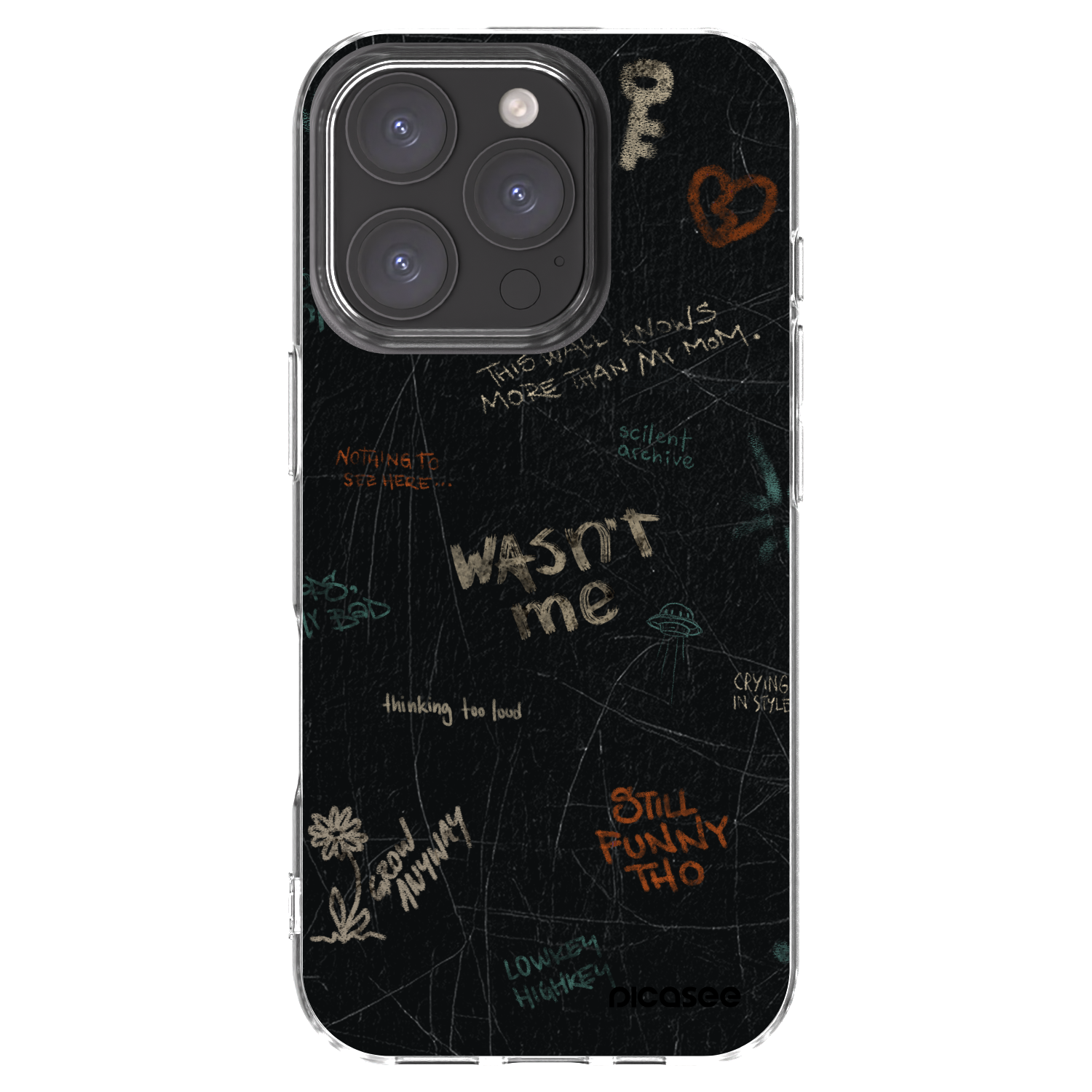 Picasee silikonowe przeźroczyste etui na Apple iPhone 16 Pro - CONFESSION
