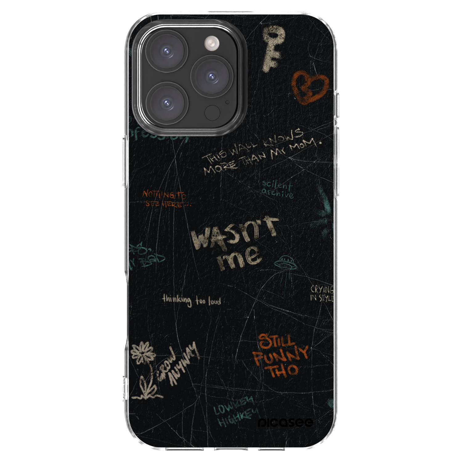 Picasee silikonowe przeźroczyste etui na Apple iPhone 16 Pro Max - CONFESSION