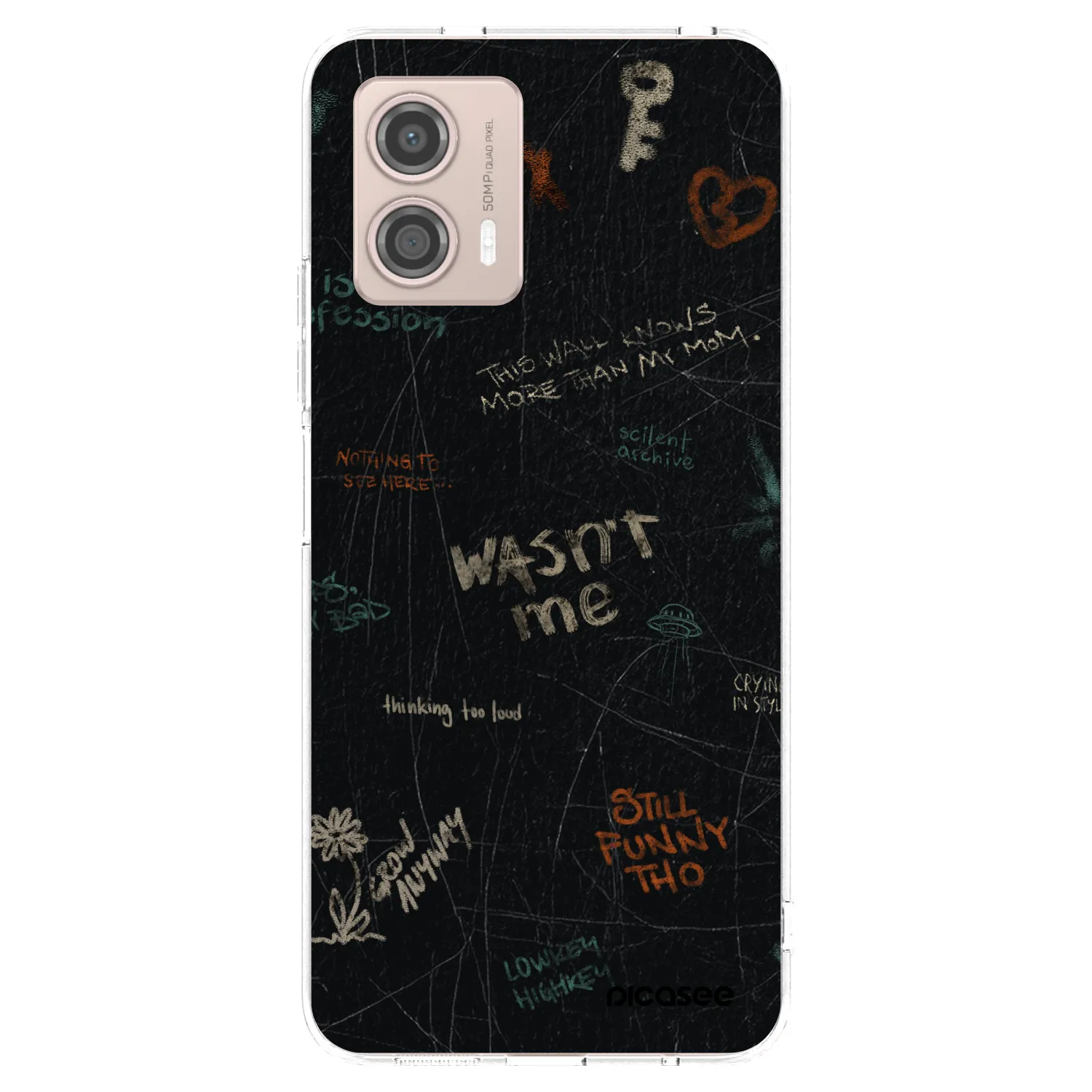 Picasee silikonowe przeźroczyste etui na Motorola Moto G53 5G - CONFESSION