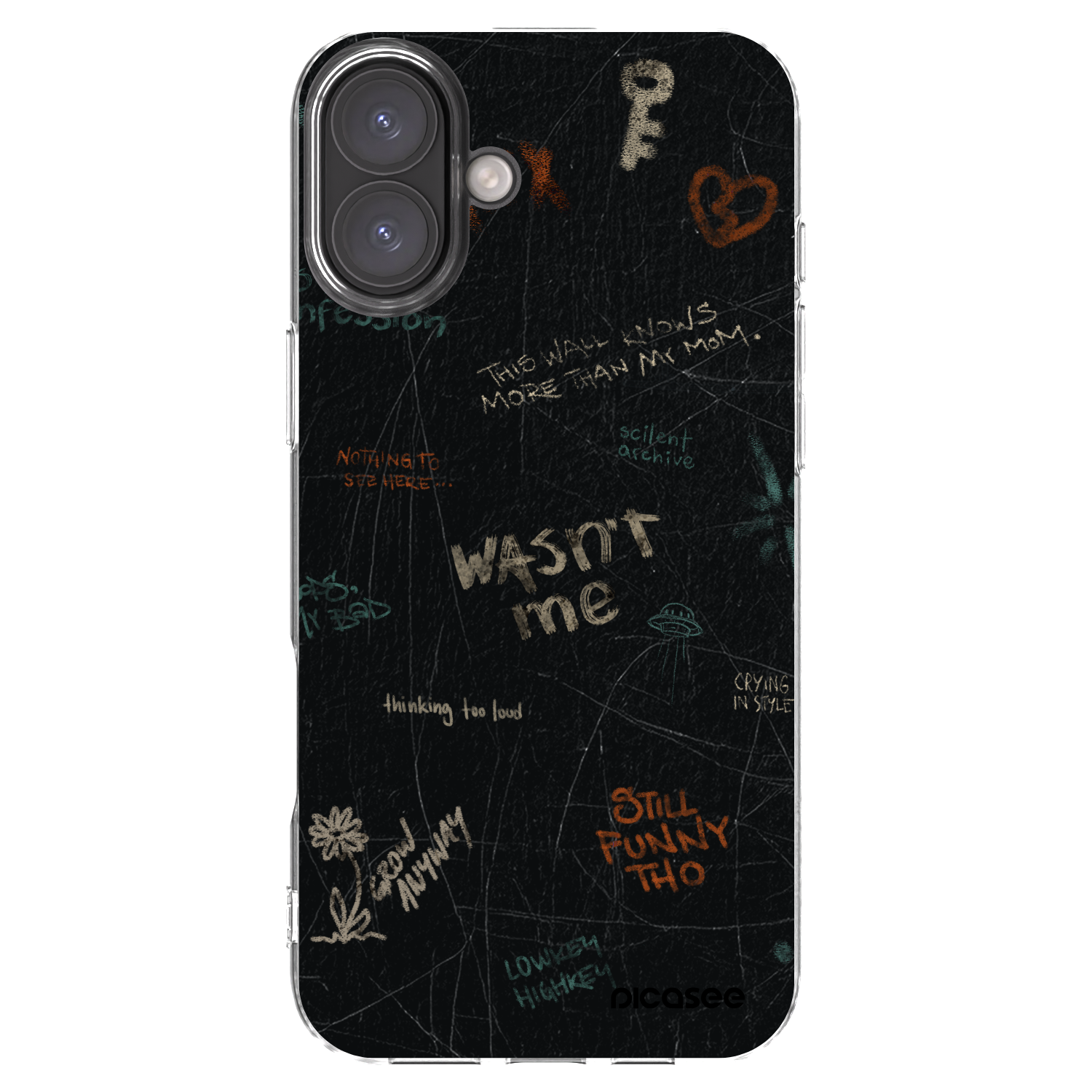 Picasee silikonowe przeźroczyste etui na Apple iPhone 16 Plus - CONFESSION