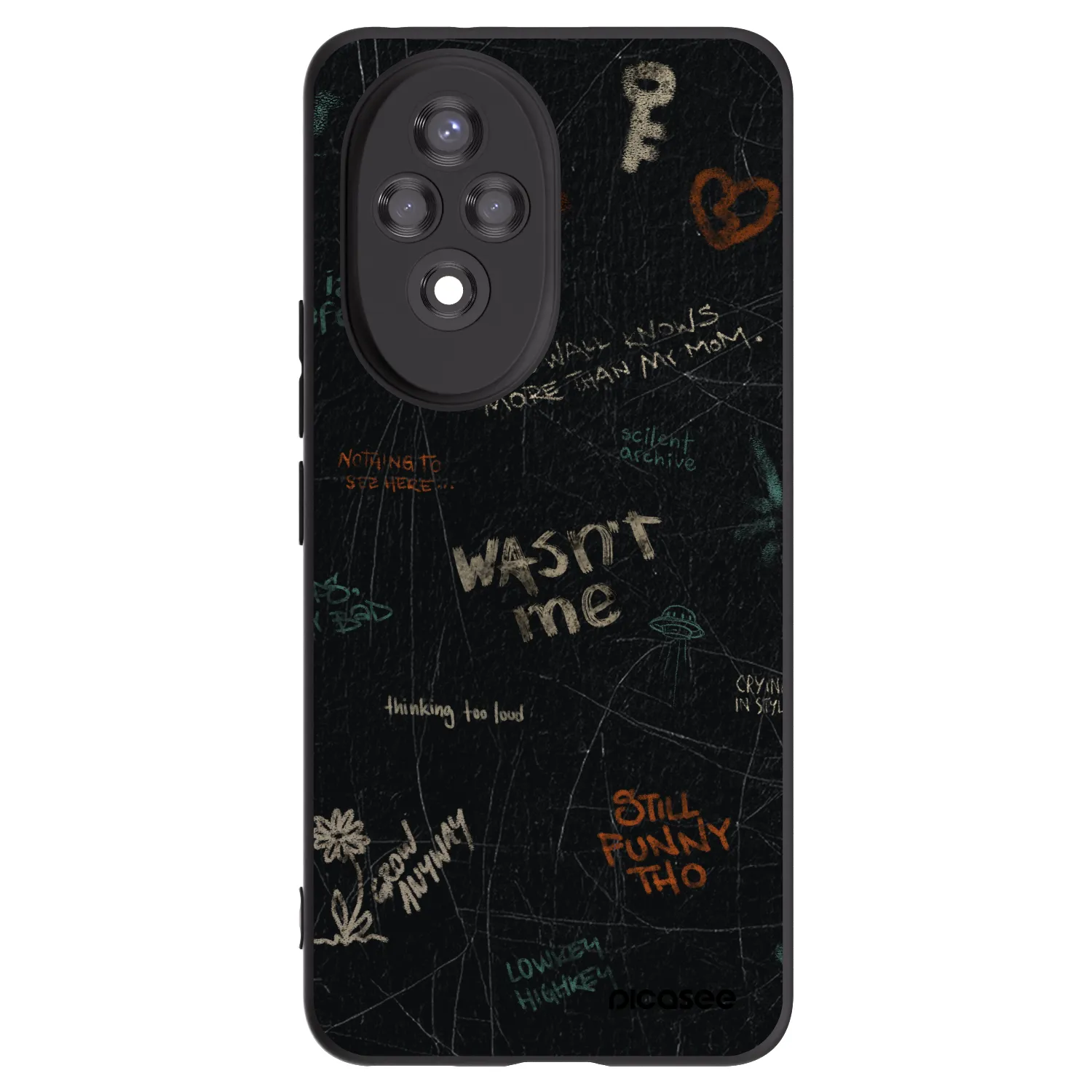 Picasee silikonowe czarne etui na Honor 200 5G - CONFESSION
