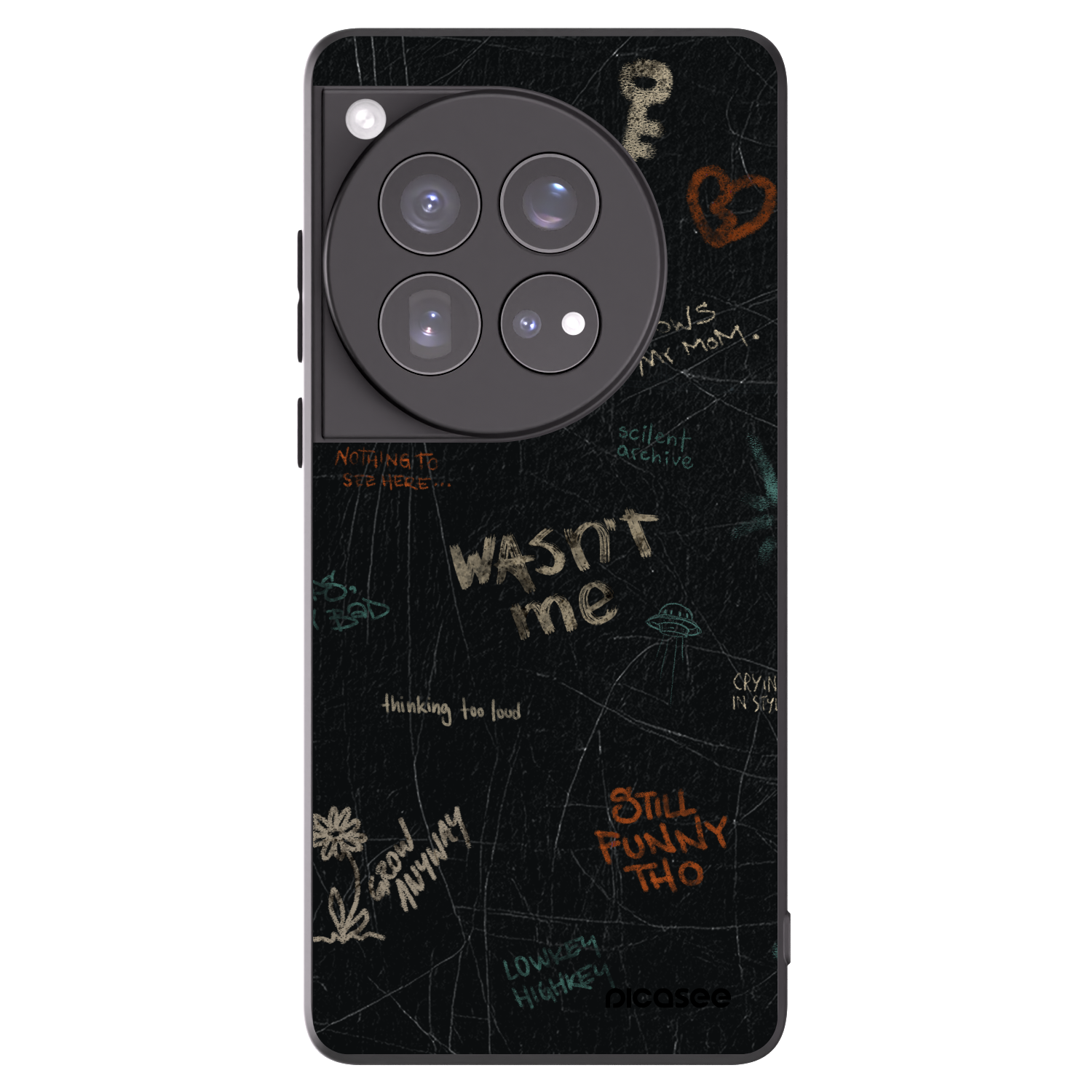 Picasee silikonowe czarne etui na OnePlus 12 5G - CONFESSION