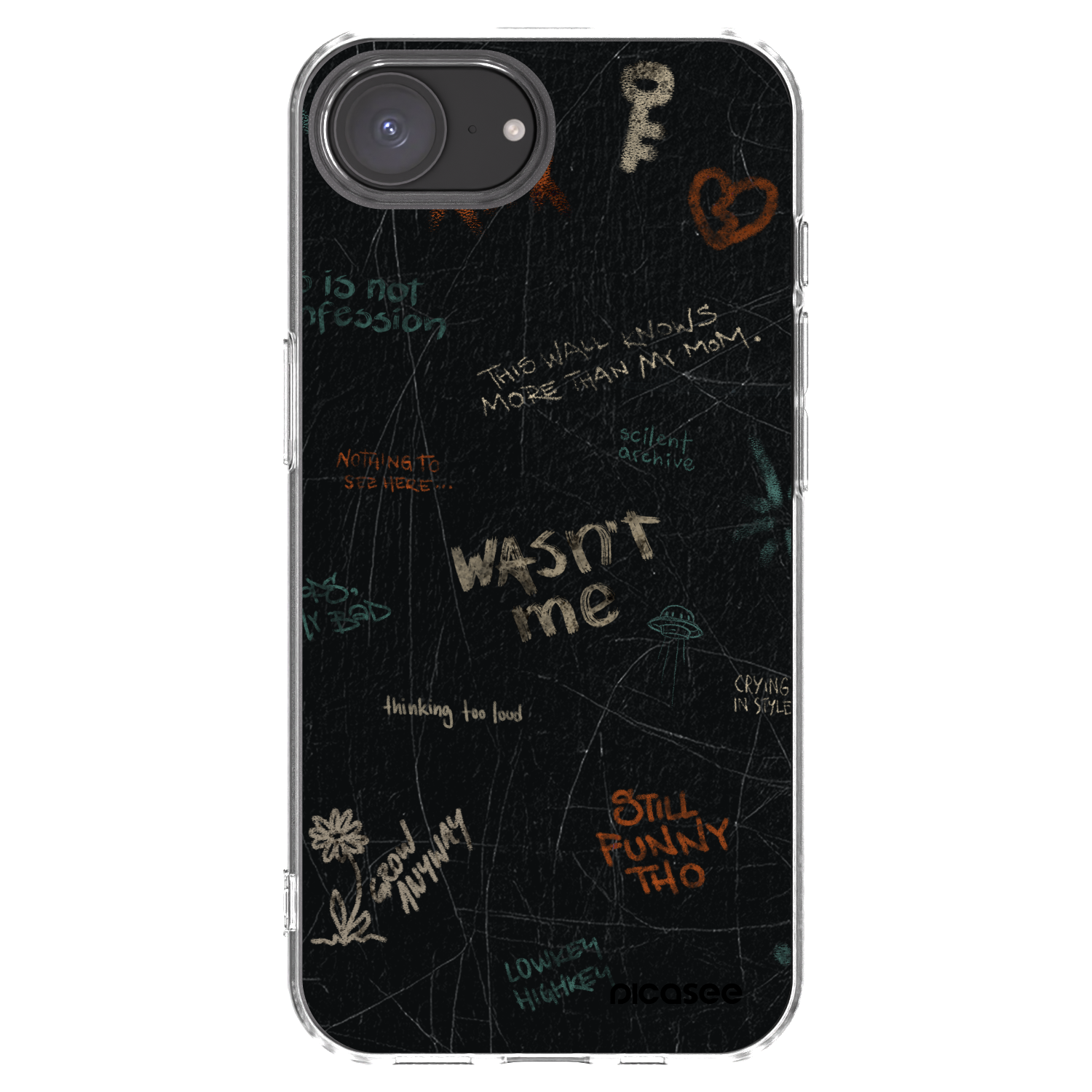 Picasee silikonowe przeźroczyste etui na Apple iPhone 16e - CONFESSION