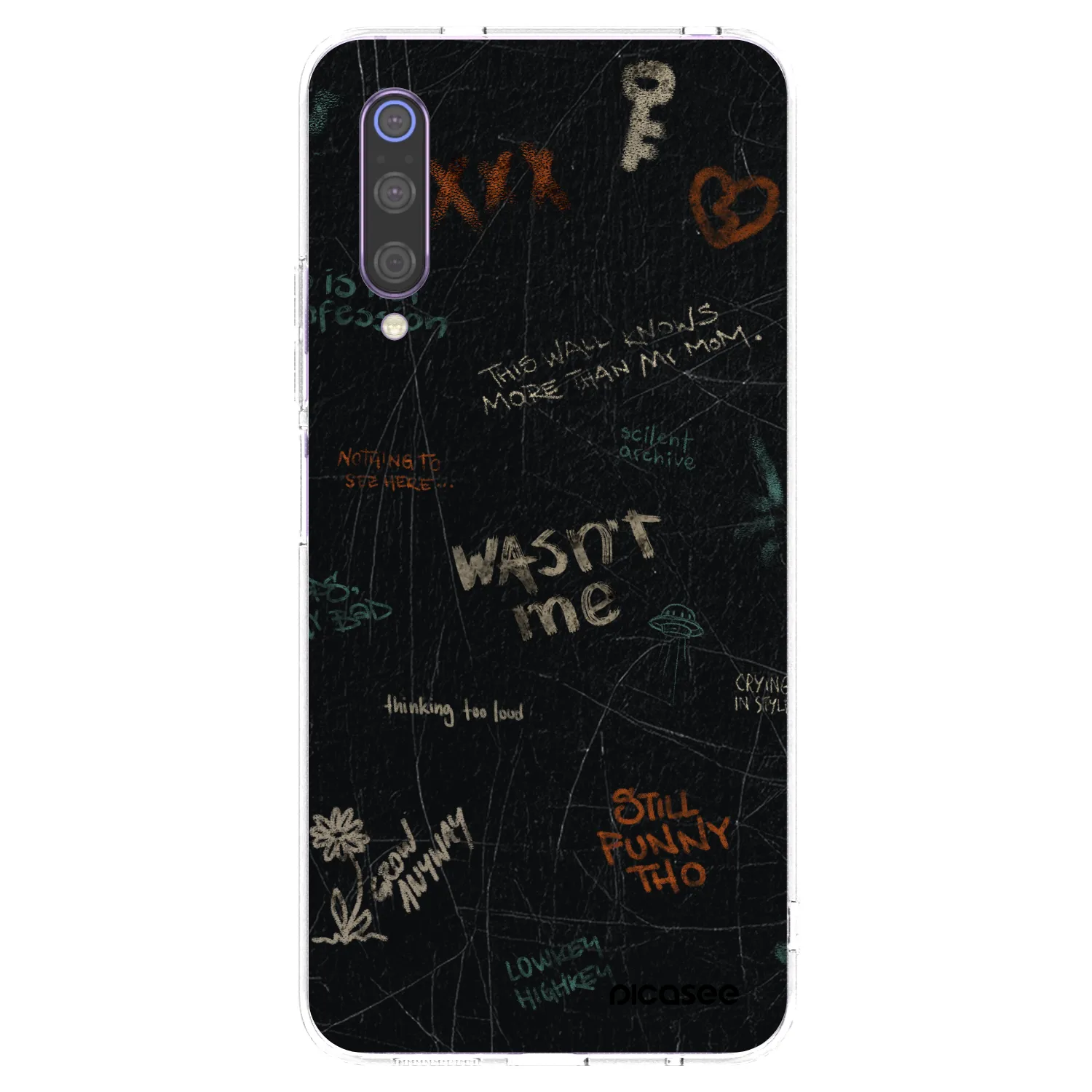 Picasee silikonowe przeźroczyste etui na Xiaomi Mi 9 - CONFESSION