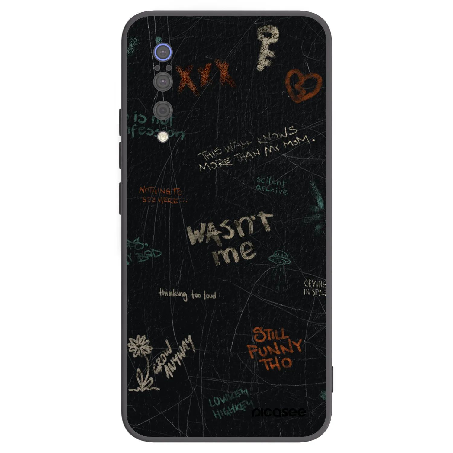 Picasee silikonowe czarne etui na Xiaomi Mi 9 - CONFESSION