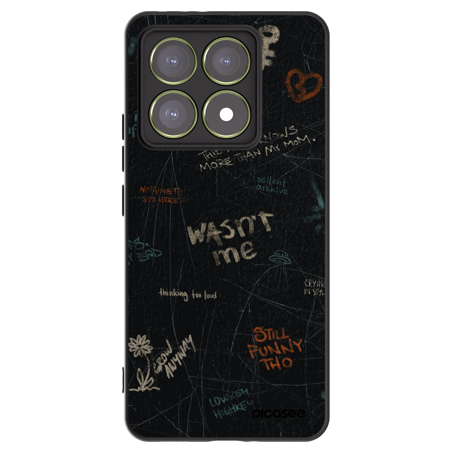 Picasee silikonowe czarne etui na Xiaomi 14T - CONFESSION