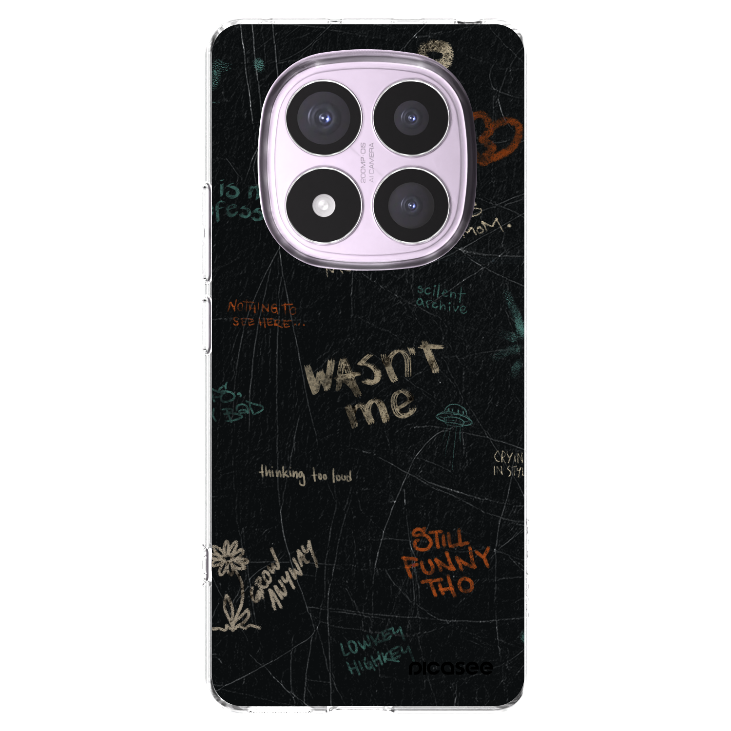 Picasee silikonowe przeźroczyste etui na Xiaomi Redmi Note 14 Pro 5G - CONFESSION
