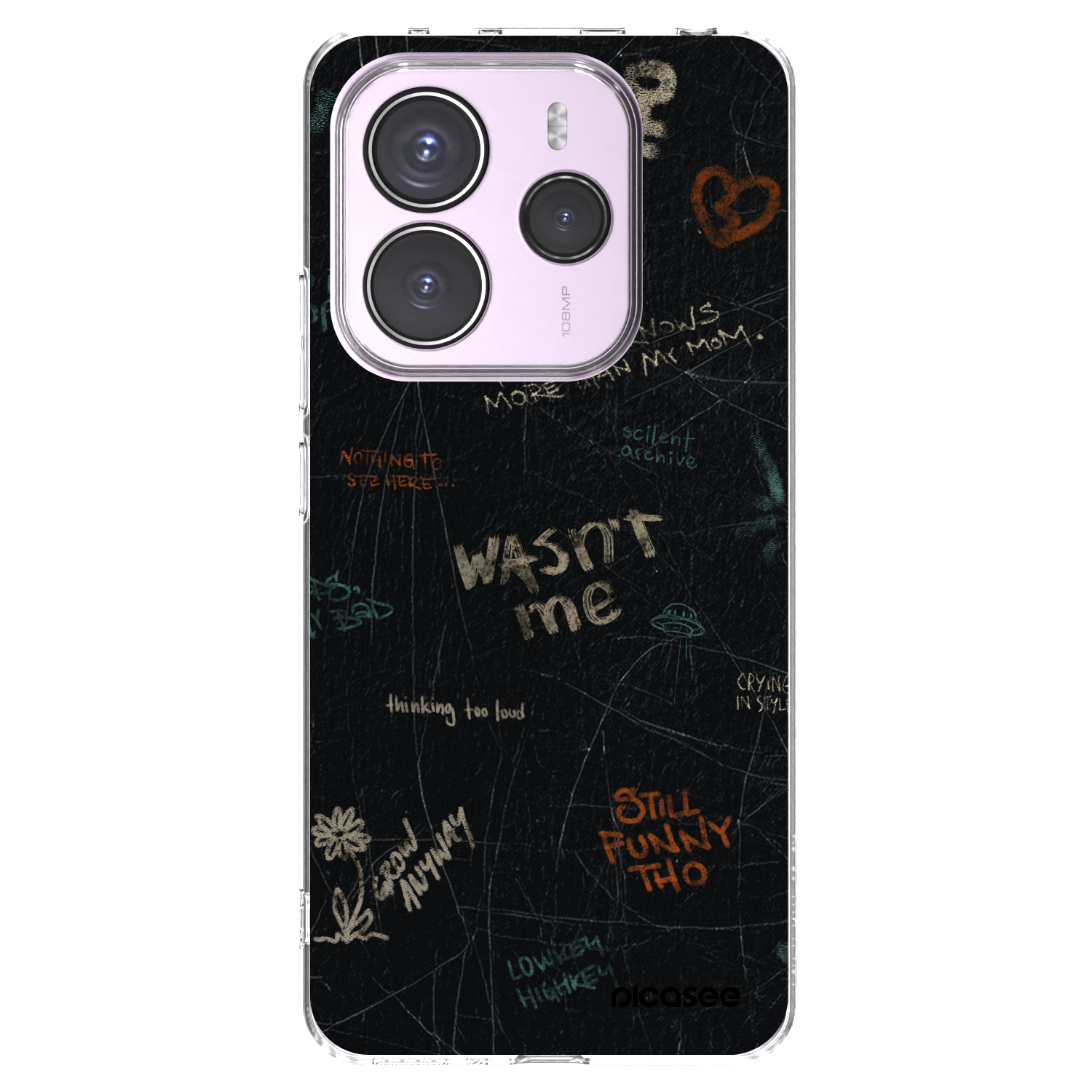 Picasee silikonowe przeźroczyste etui na Xiaomi Redmi Note 14 5G - CONFESSION