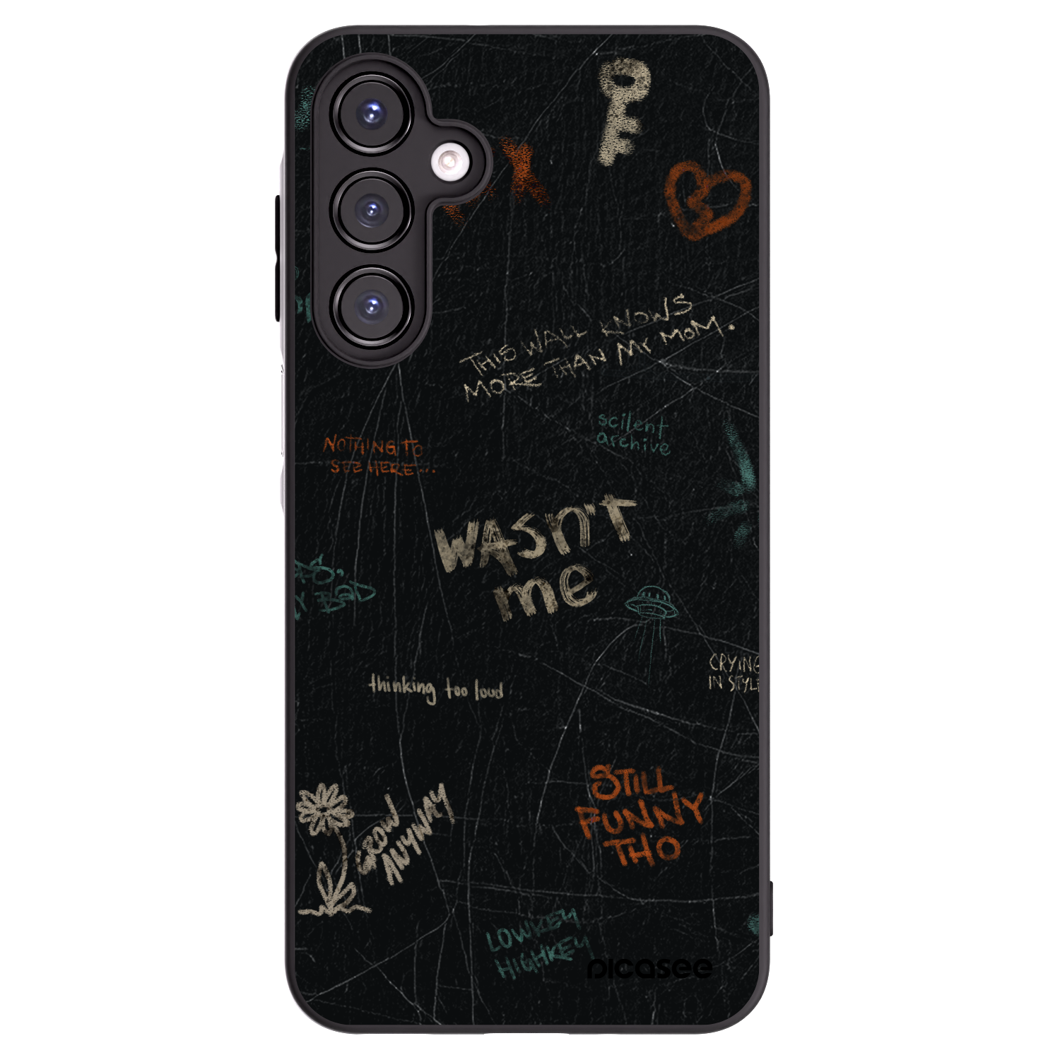 Picasee silikonowe czarne etui na Samsung Galaxy A16 5G - CONFESSION