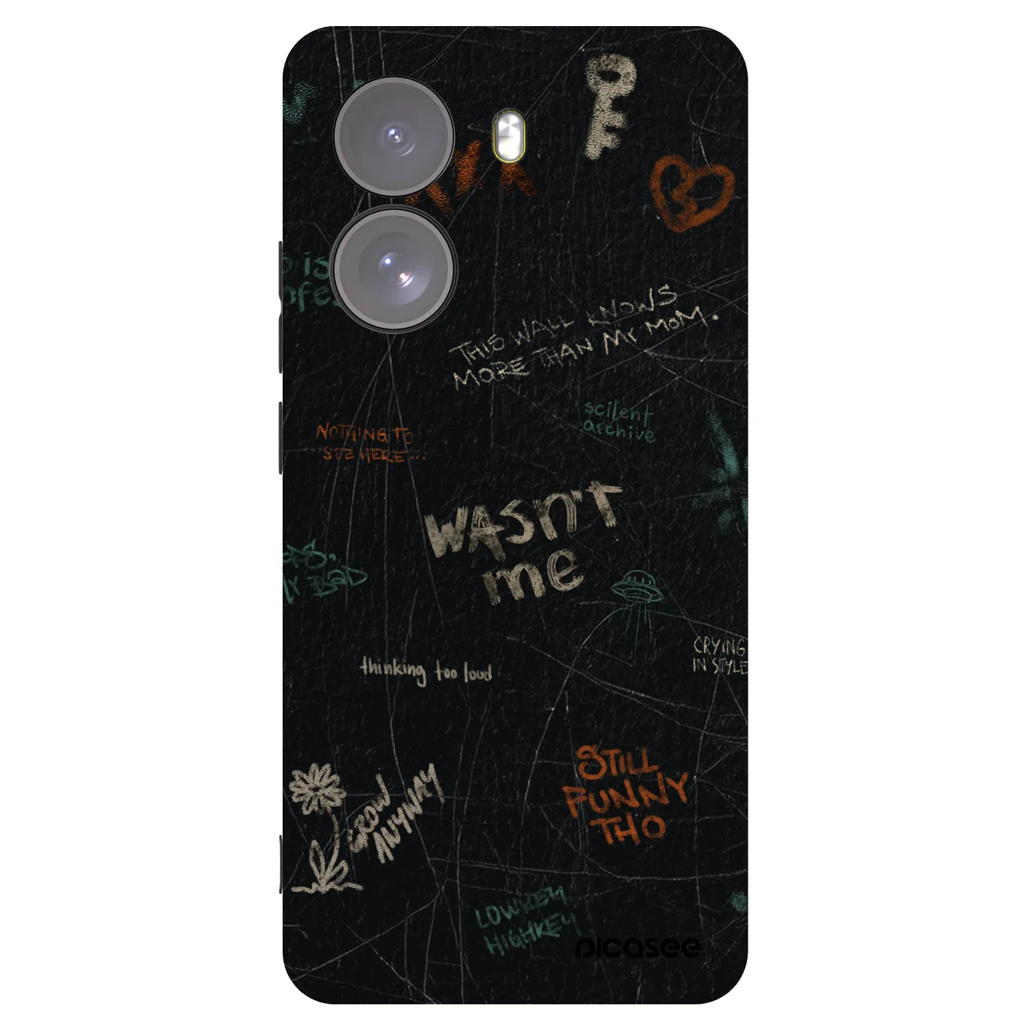 Picasee silikonowe czarne etui na Xiaomi Poco X7 - CONFESSION