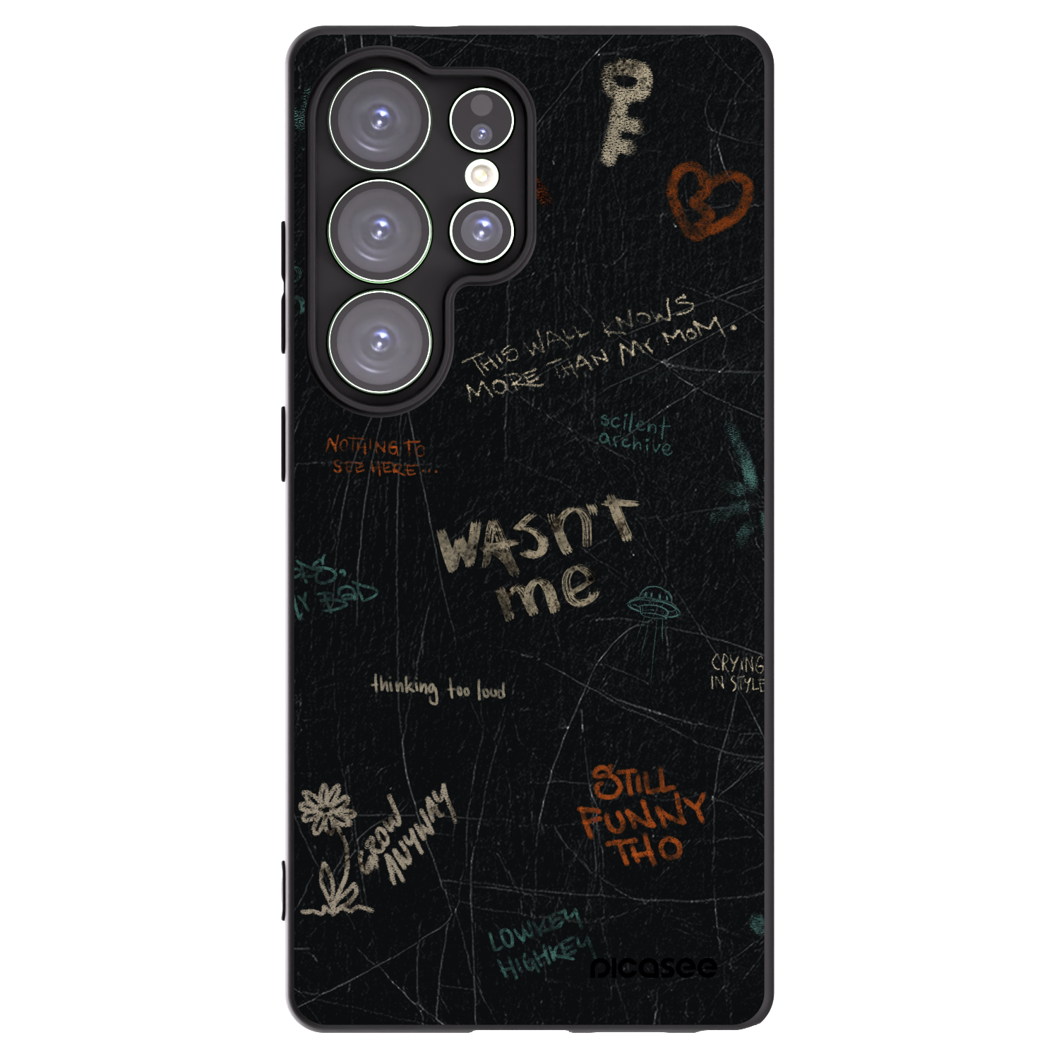 Picasee silikonowe czarne etui na Samsung Galaxy S25 Ultra 5G - CONFESSION