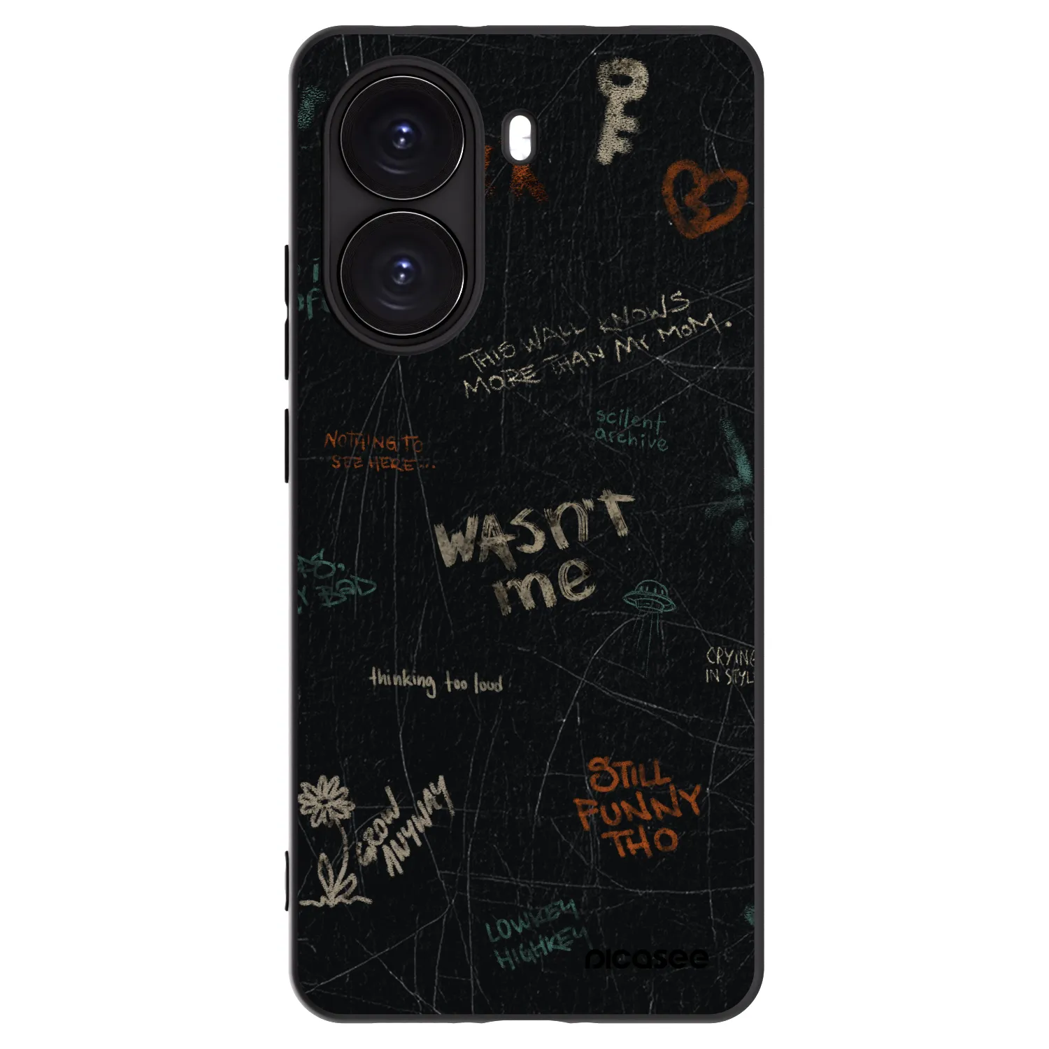 Picasee silikonowe czarne etui na Xiaomi Poco X7 Pro 5G - CONFESSION