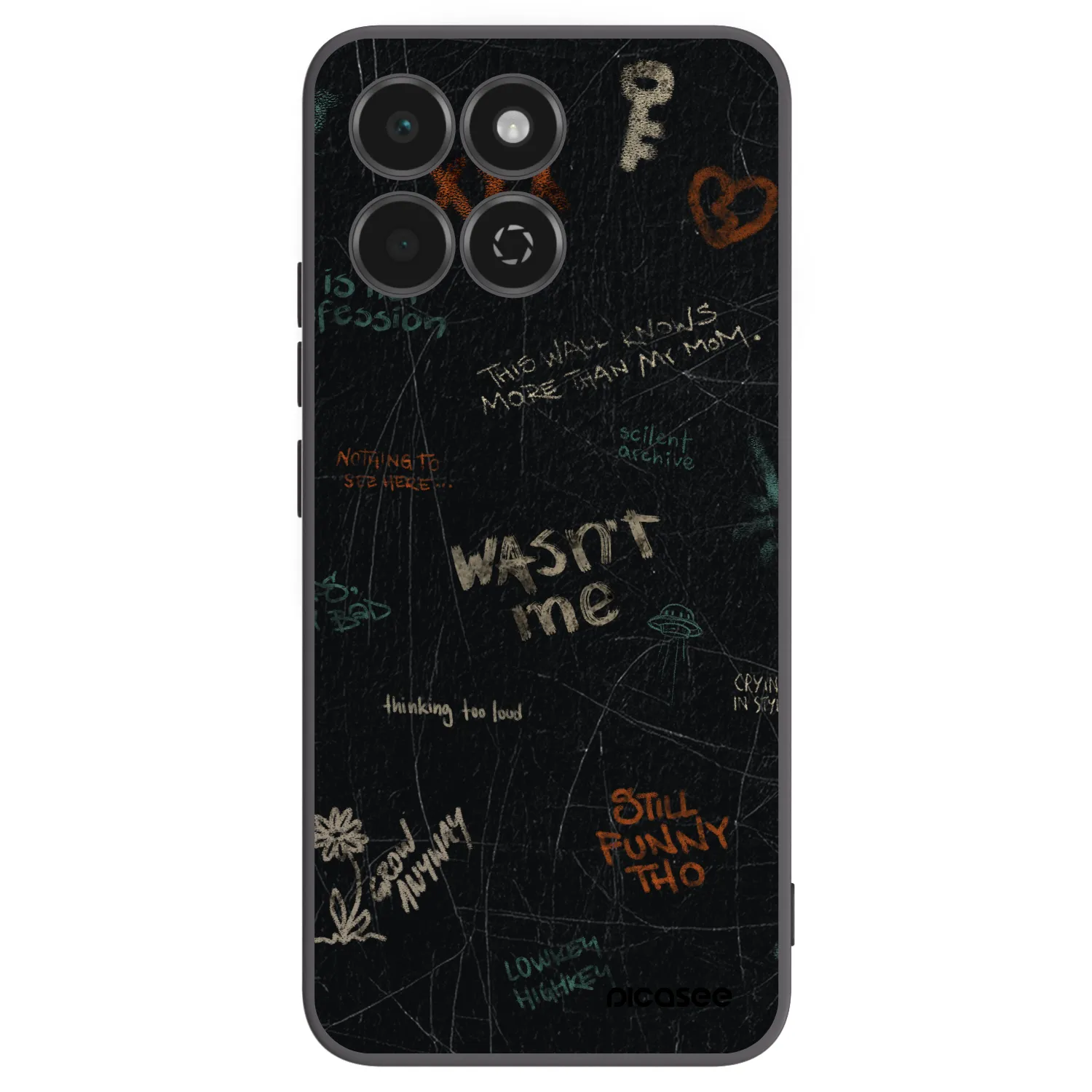 Picasee silikonowe czarne etui na Honor 200 Smart 5G - CONFESSION