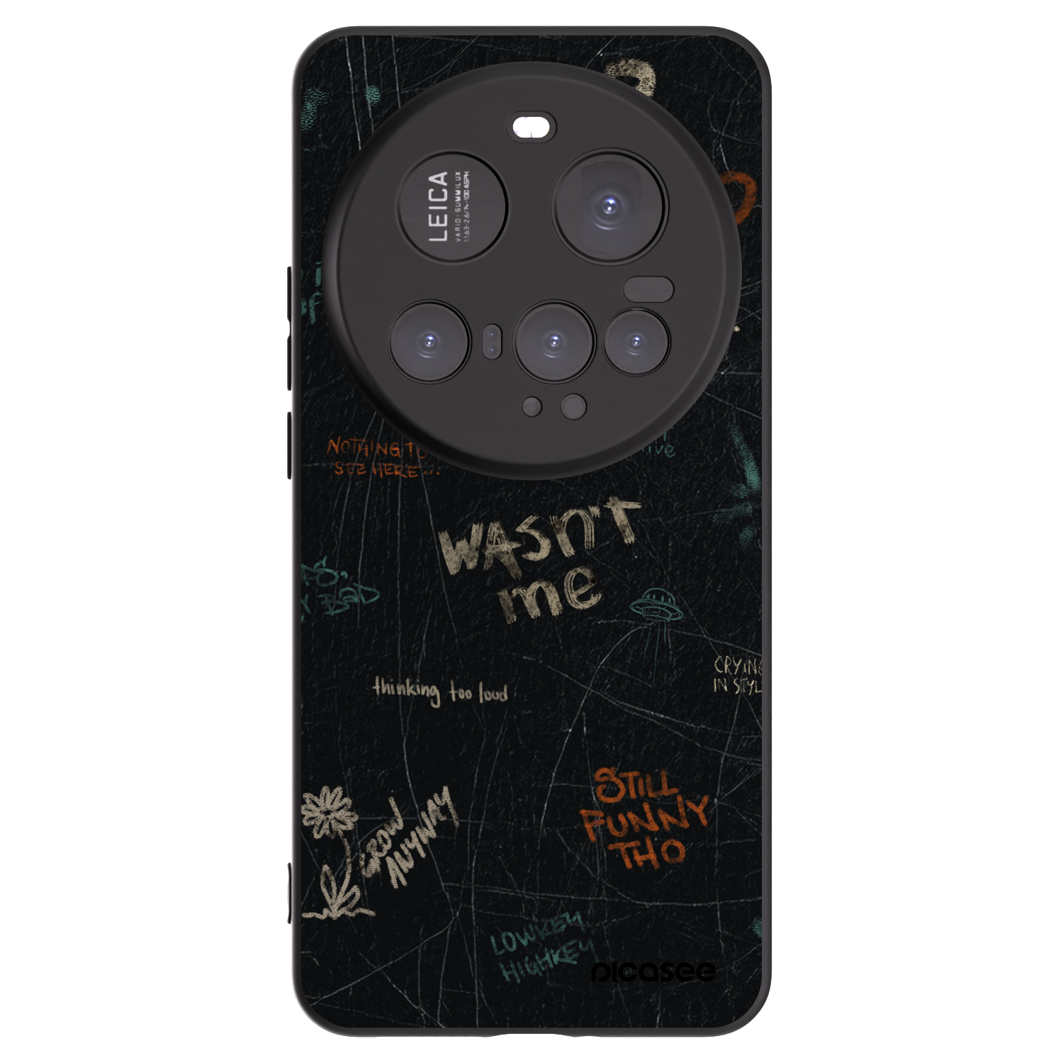 Picasee silikonowe czarne etui na Xiaomi 15 Ultra - CONFESSION