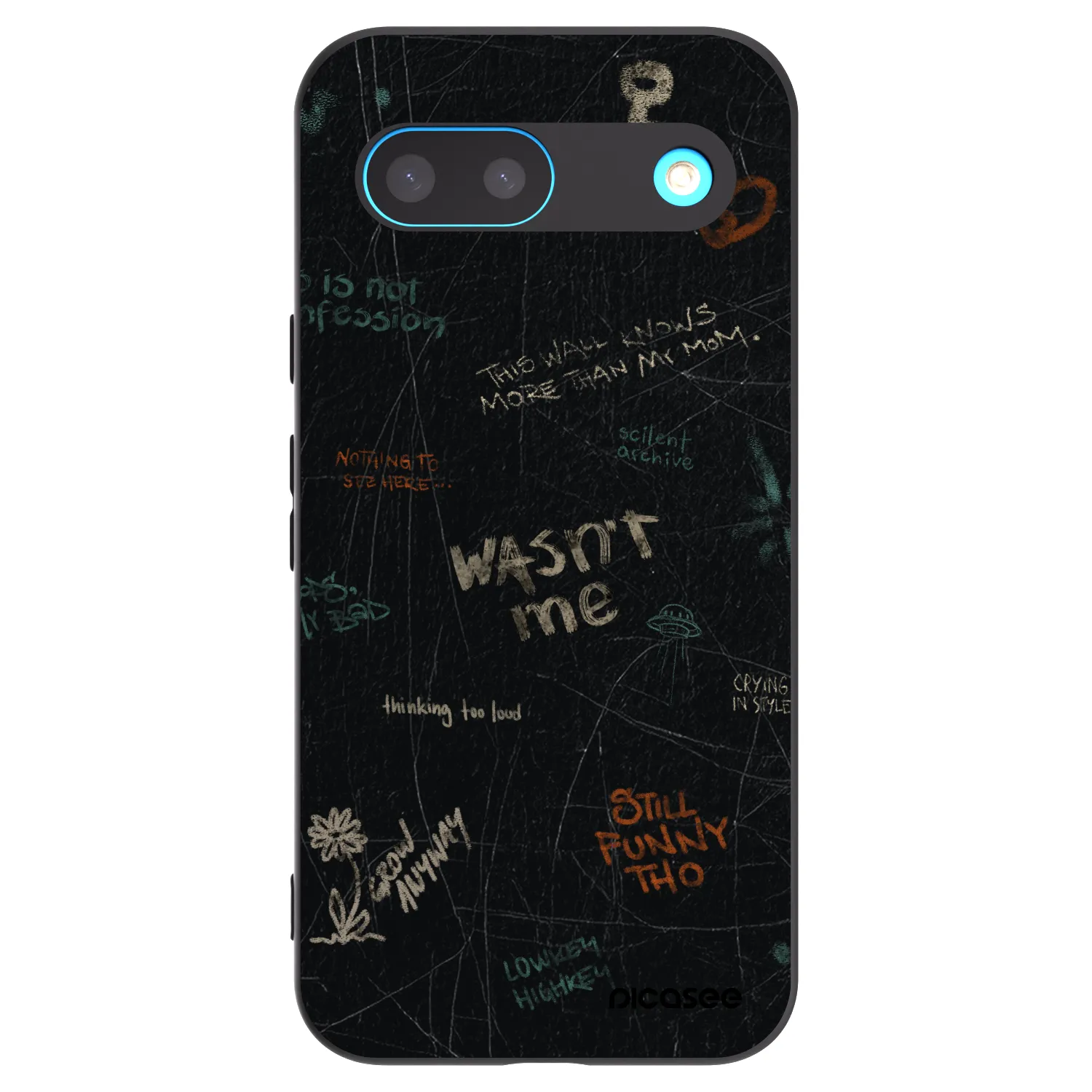 Picasee silikonowe czarne etui na Google Pixel 8 - CONFESSION