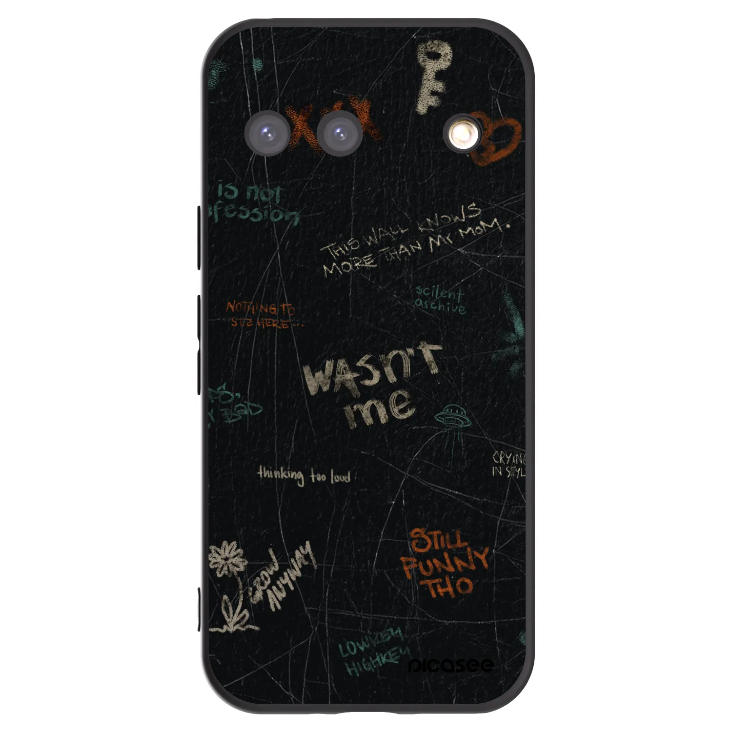 Picasee silikonowe czarne etui na Google Pixel 9 - CONFESSION