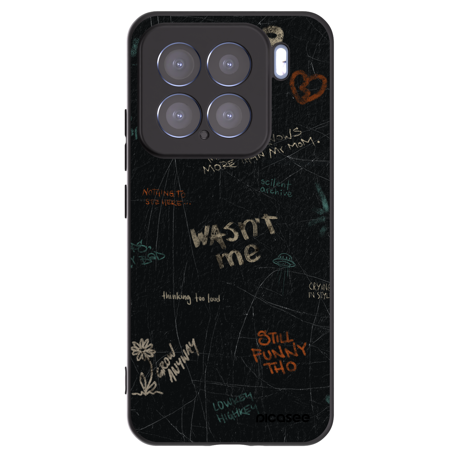 Picasee silikonowe czarne etui na Xiaomi 15 - CONFESSION