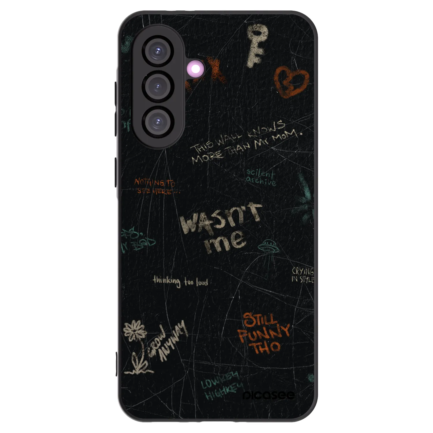 Picasee silikonowe czarne etui na Samsung Galaxy A56 5G A566B - CONFESSION