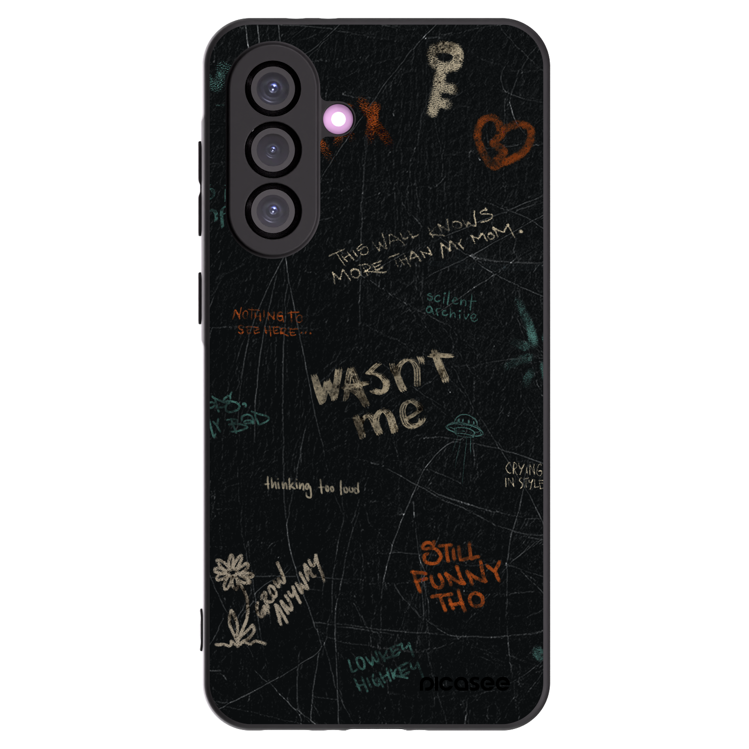Picasee silikonowe czarne etui na Samsung Galaxy A36 5G - CONFESSION