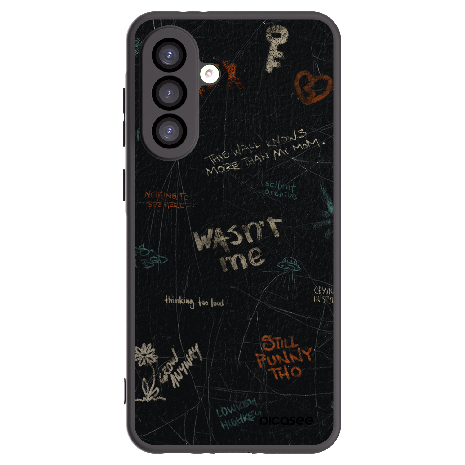 Picasee silikonowe czarne etui na Samsung Galaxy A26 5G A266B - CONFESSION