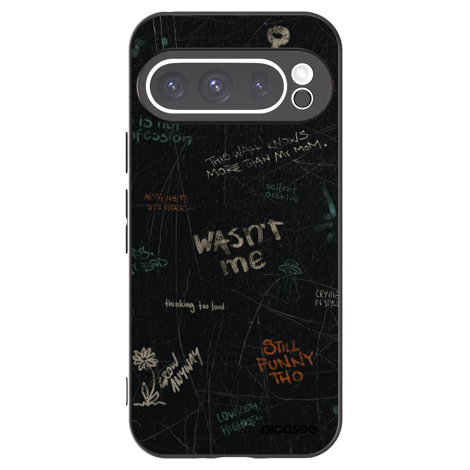 Picasee silikonowe czarne etui na Google Pixel 9 Pro - CONFESSION