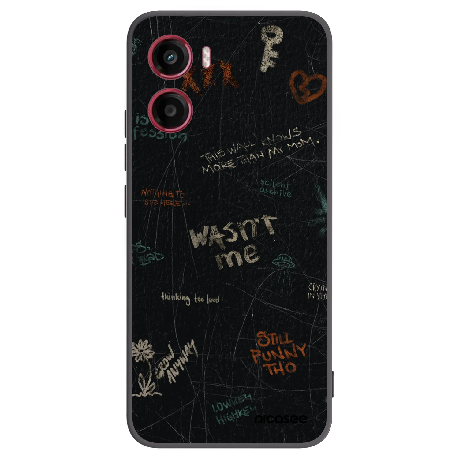 Picasee silikonowe czarne etui na Motorola Moto G05 - CONFESSION