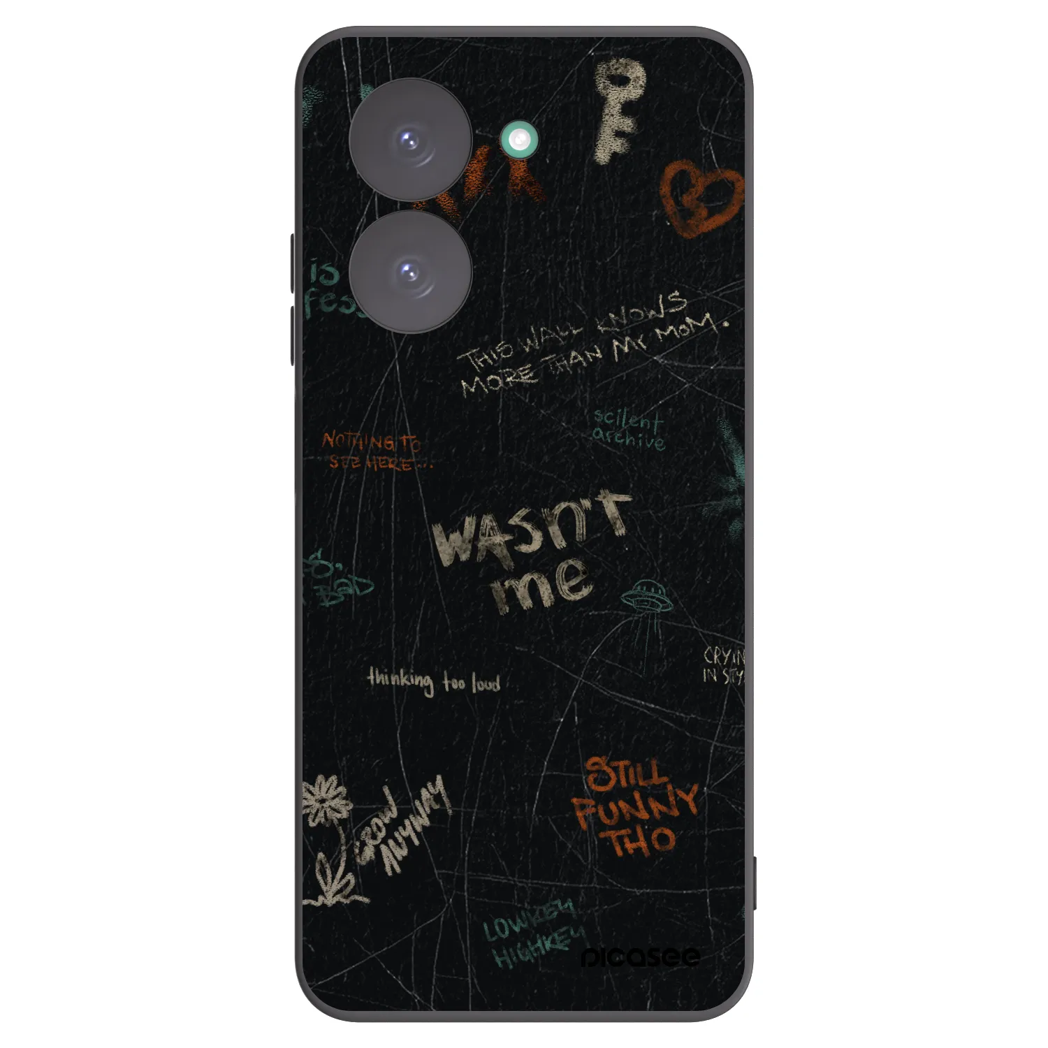 Picasee silikonowe czarne etui na Xiaomi Redmi A5 - CONFESSION