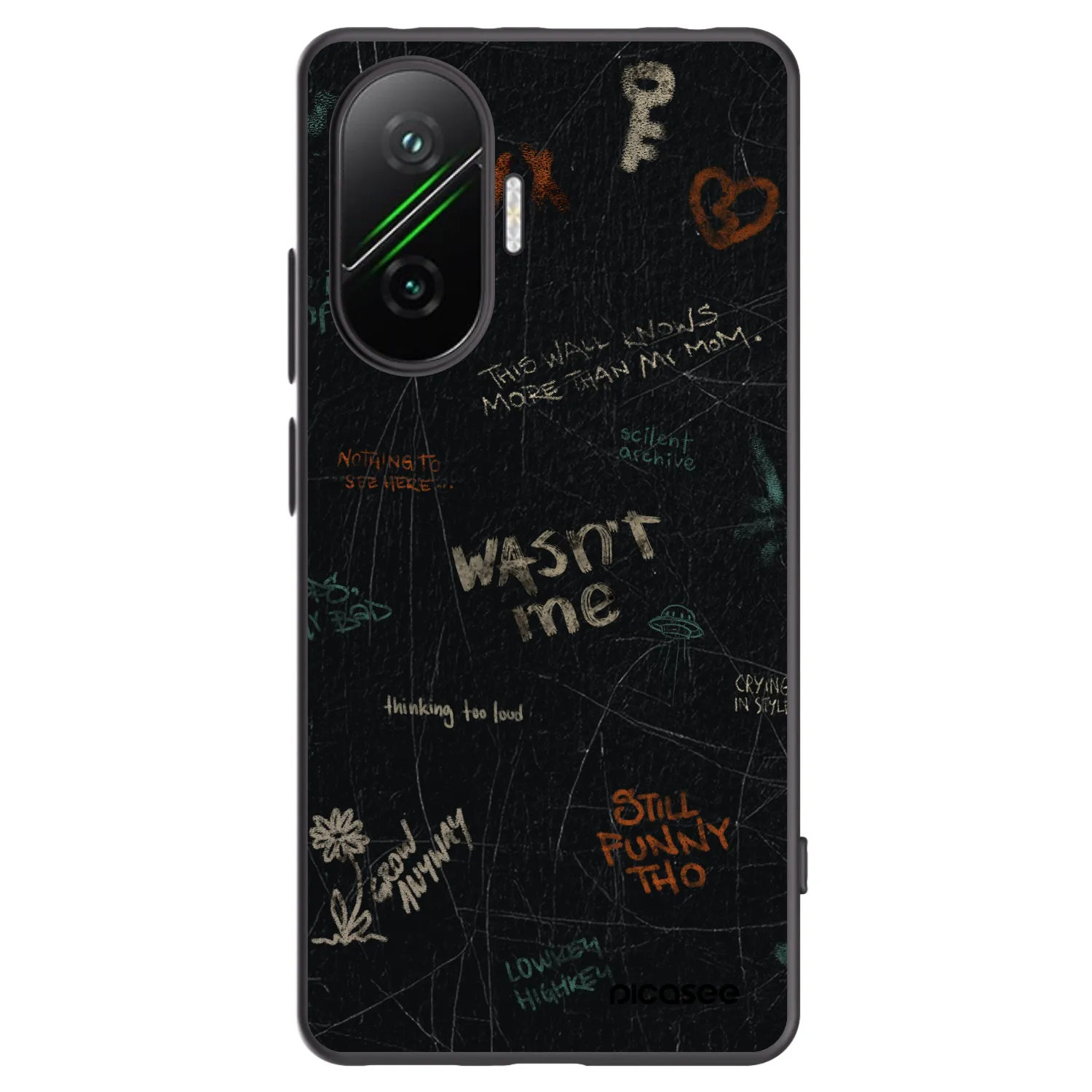 Picasee silikonowe czarne etui na Xiaomi Poco F7 5G - CONFESSION