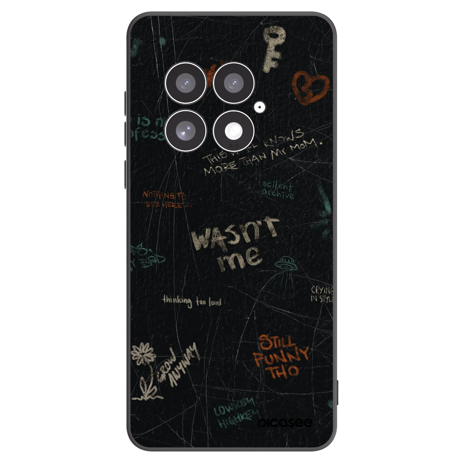 Picasee silikonowe czarne etui na OnePlus 13 5G - CONFESSION