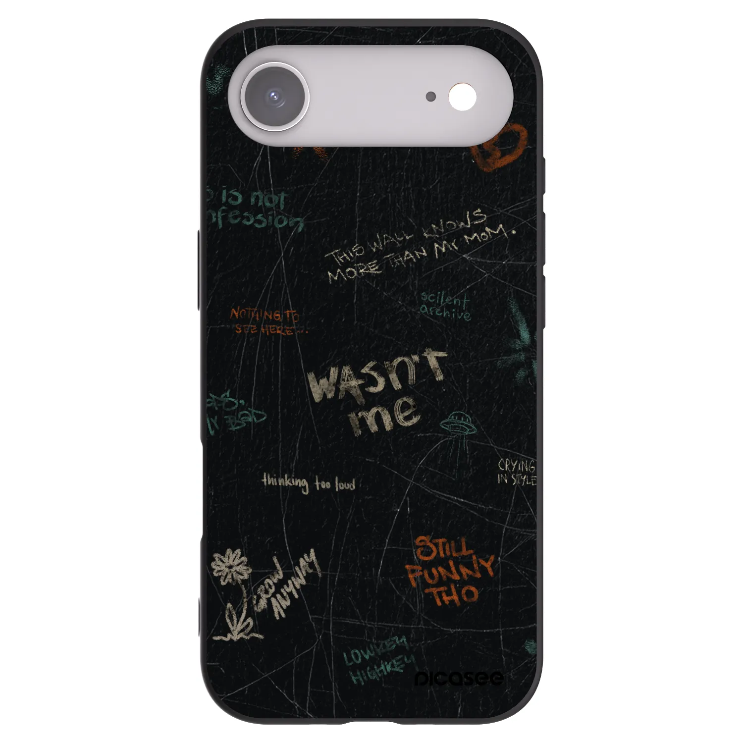 Picasee silikonowe czarne etui na Apple iPhone Air - CONFESSION