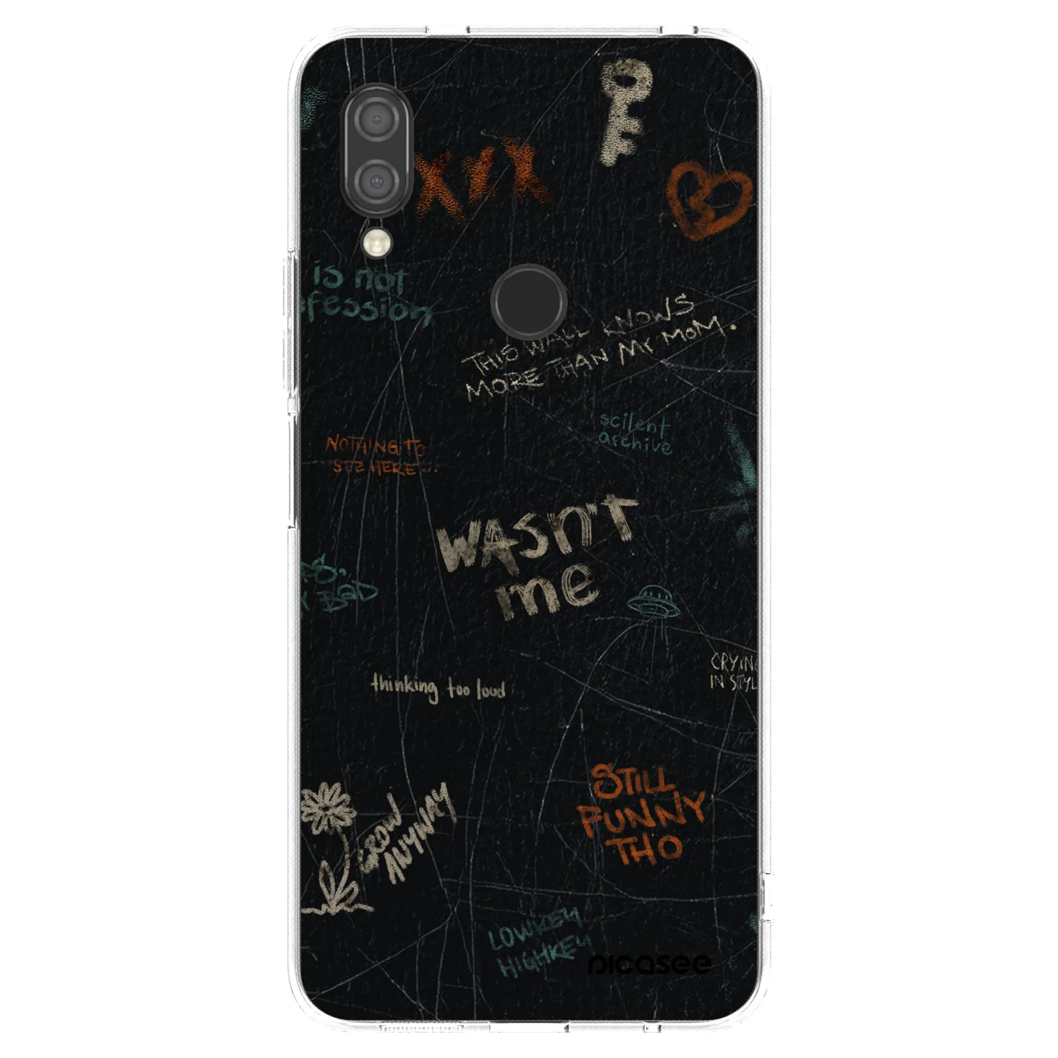 Picasee silikonowe przeźroczyste etui na Xiaomi Redmi 7 - CONFESSION