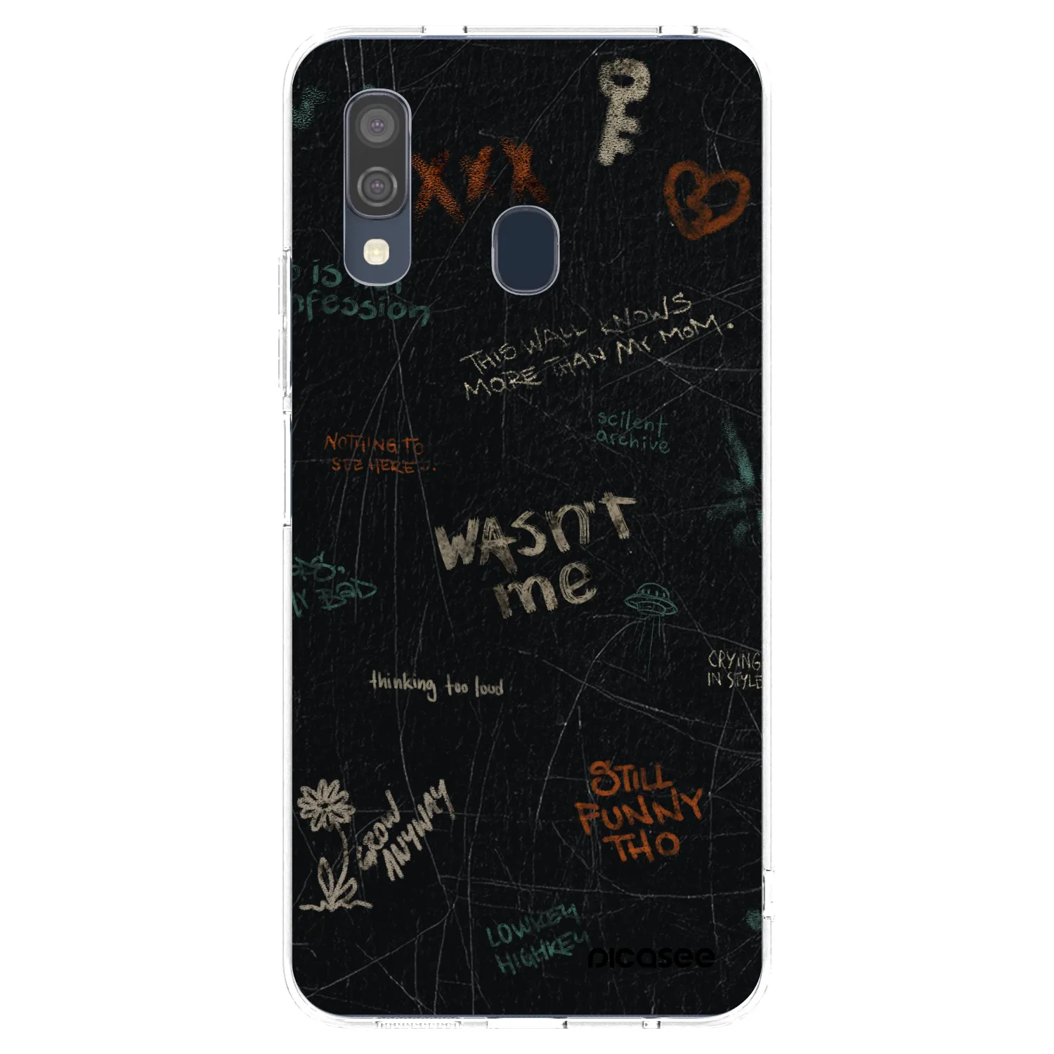 Picasee silikonowe przeźroczyste etui na Samsung Galaxy A40 A405F - CONFESSION