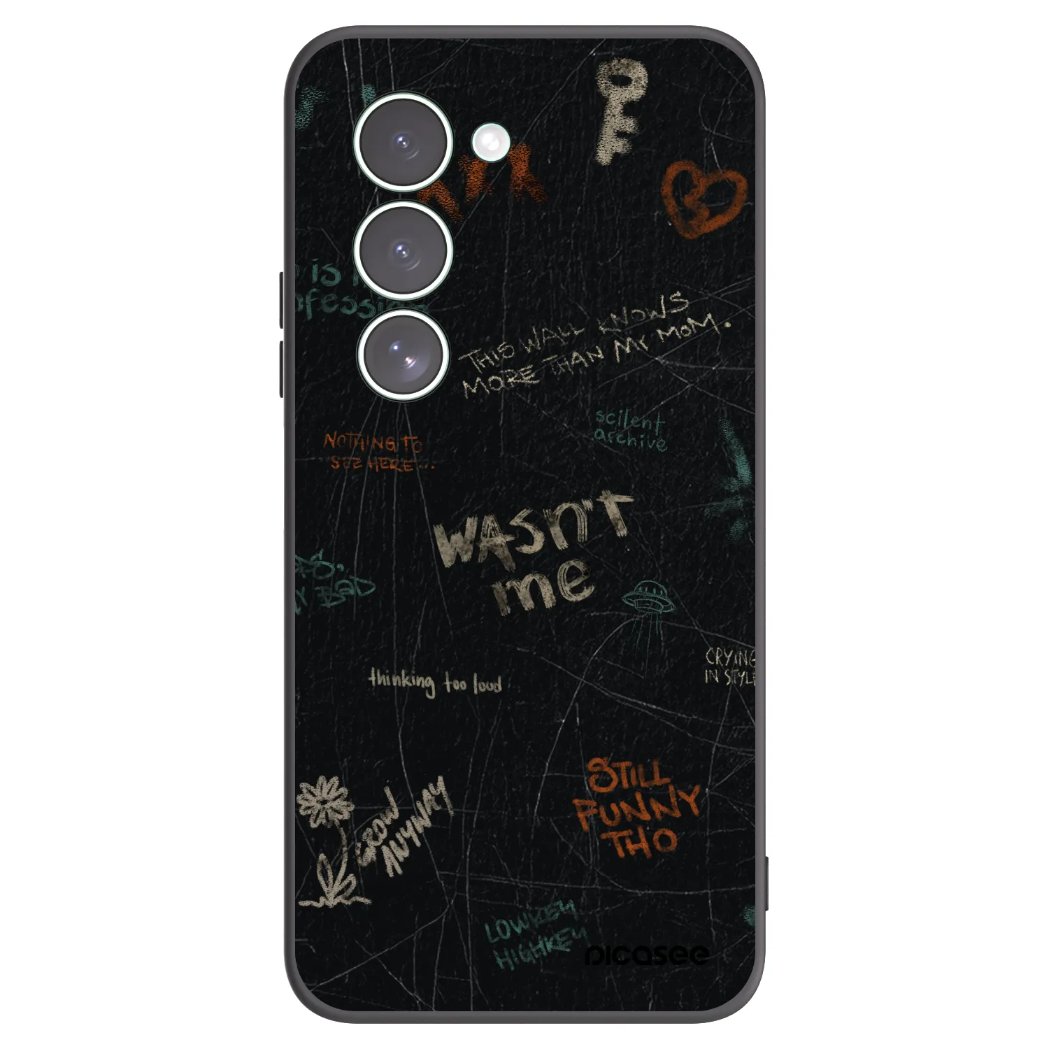 Picasee silikonowe czarne etui na Xiaomi Redmi 15 5G - CONFESSION