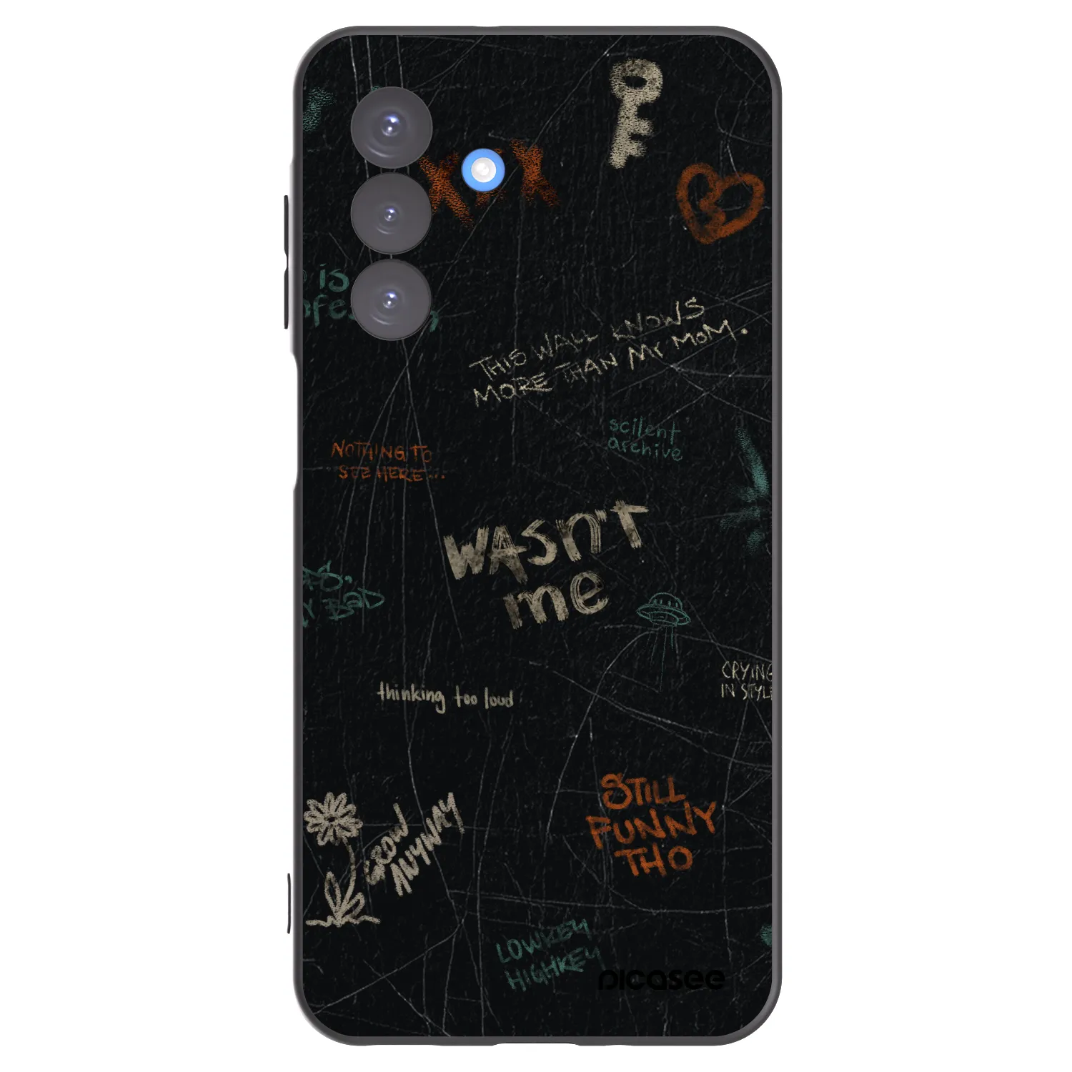 Picasee silikonowe czarne etui na Samsung Galaxy A17 5G - CONFESSION