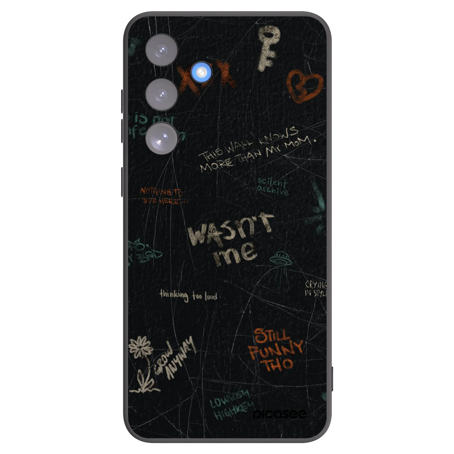 Picasee silikonowe czarne etui na Samsung Galaxy S25 FE 5G - CONFESSION