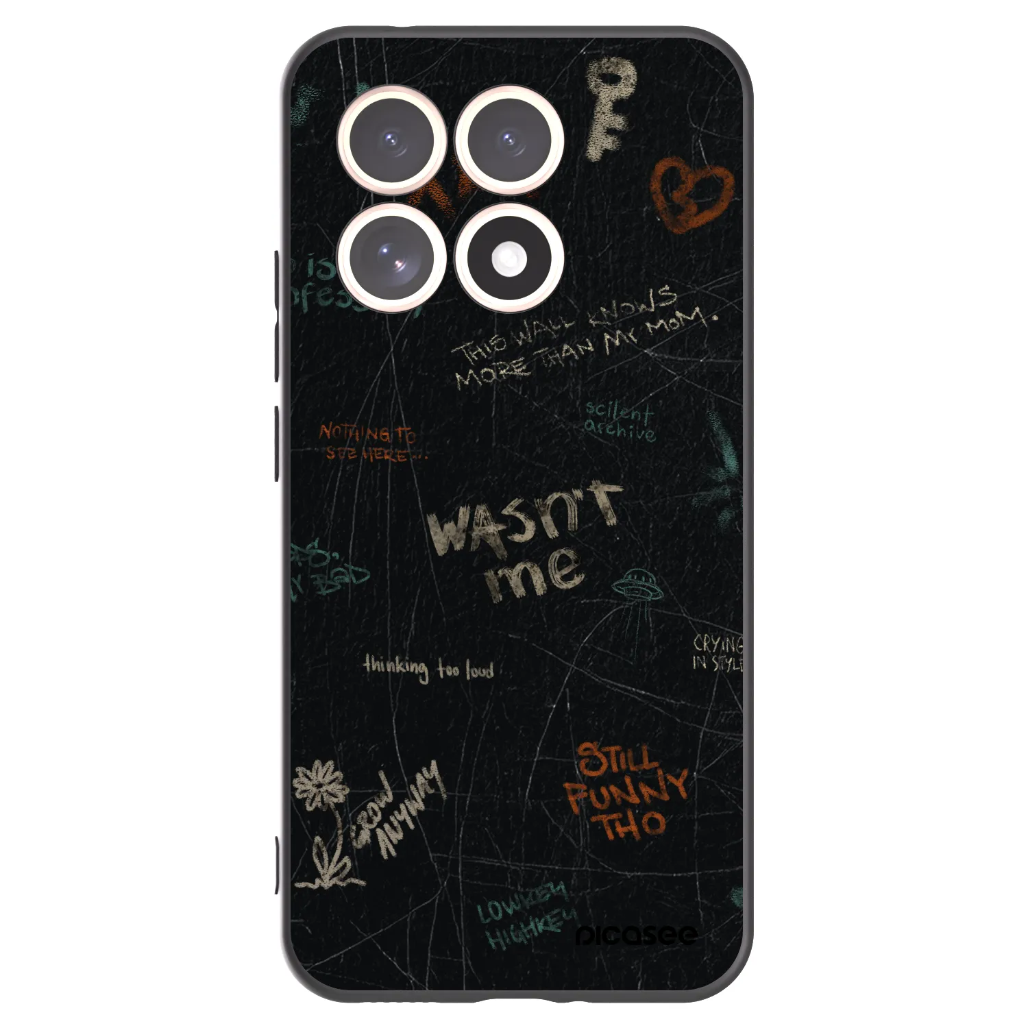 Picasee silikonowe czarne etui na Xiaomi 15T - CONFESSION