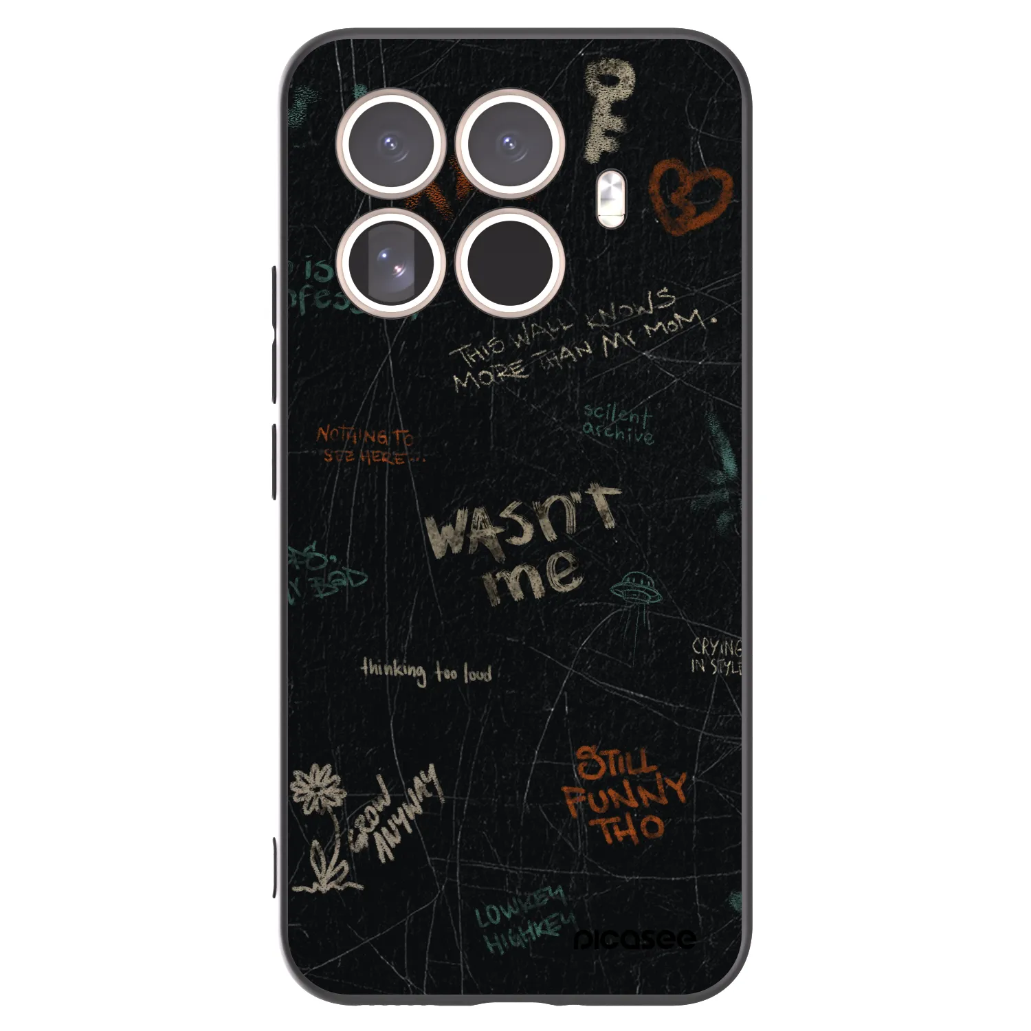 Picasee silikonowe czarne etui na Xiaomi 15T Pro - CONFESSION