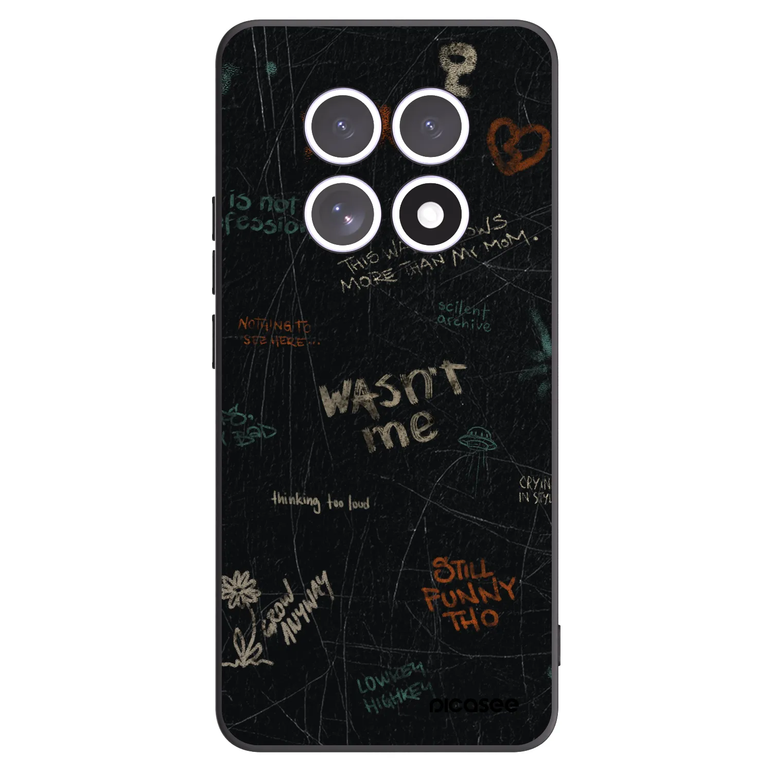 Picasee silikonowe czarne etui na Xiaomi Redmi Note 15 4G - CONFESSION
