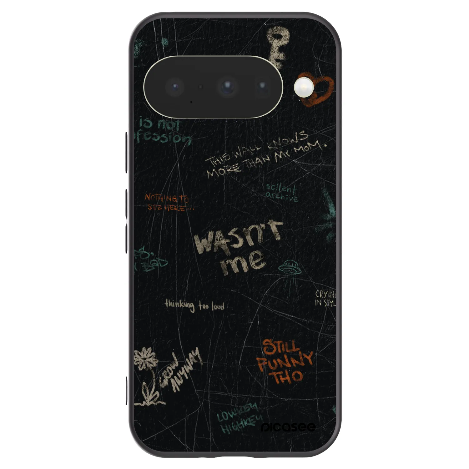 Picasee silikonowe czarne etui na Google Pixel 10 - CONFESSION