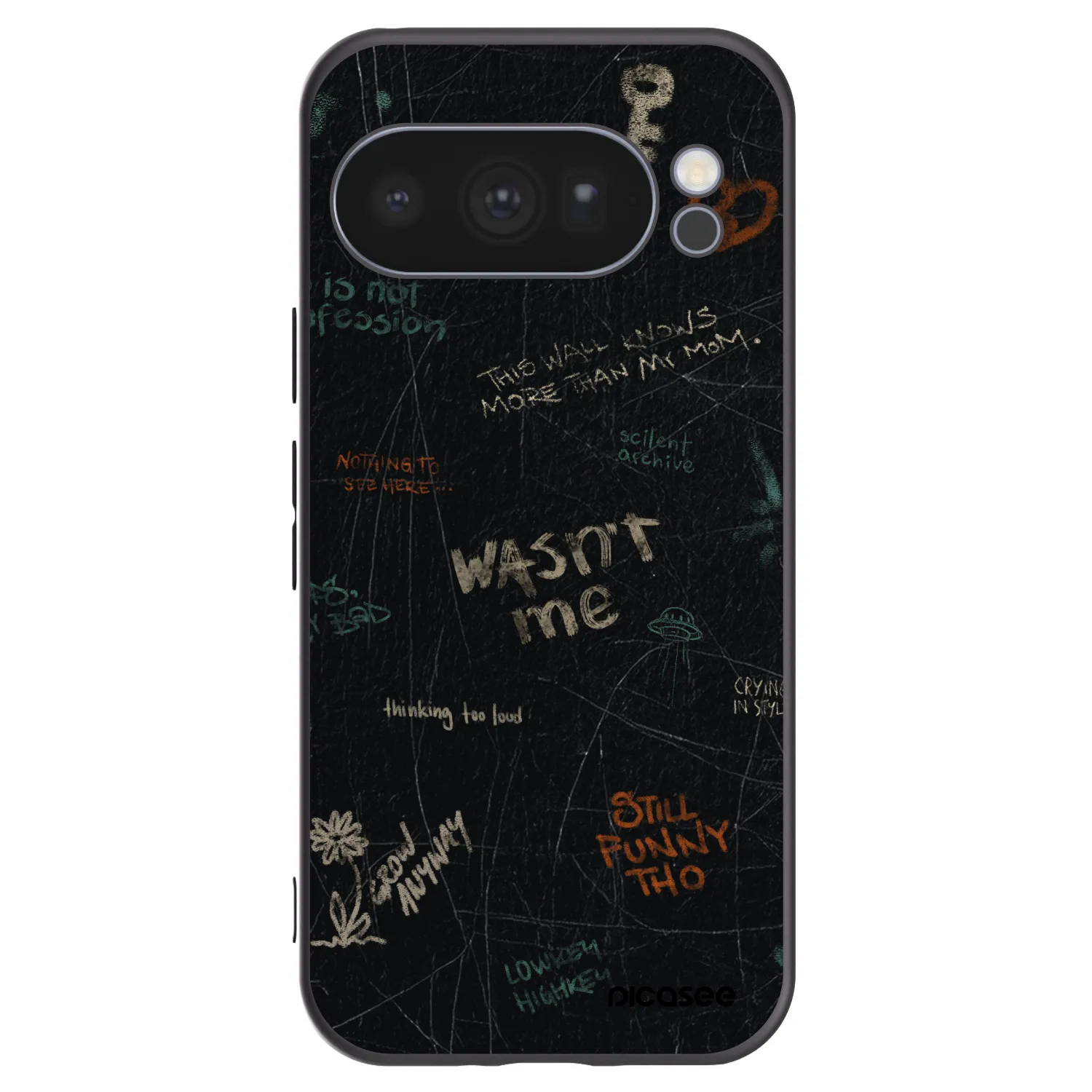 Picasee silikonowe czarne etui na Google Pixel 10 Pro - CONFESSION