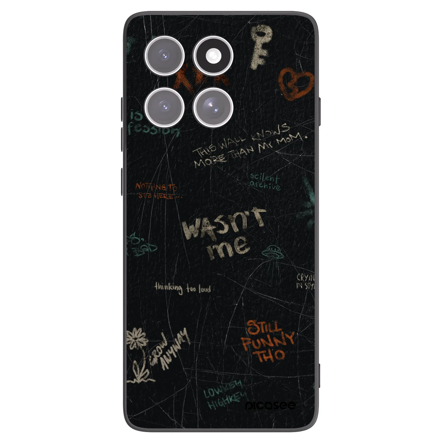 Picasee silikonowe czarne etui na Motorola Edge 60 Fusion - CONFESSION