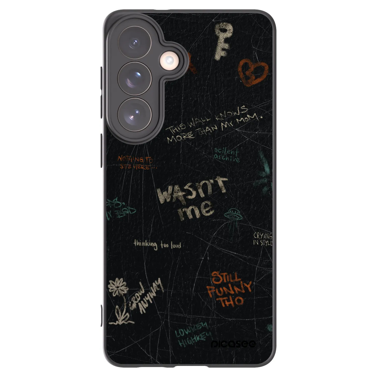 Picasee silikonowe czarne etui na Samsung Galaxy S26+ - CONFESSION