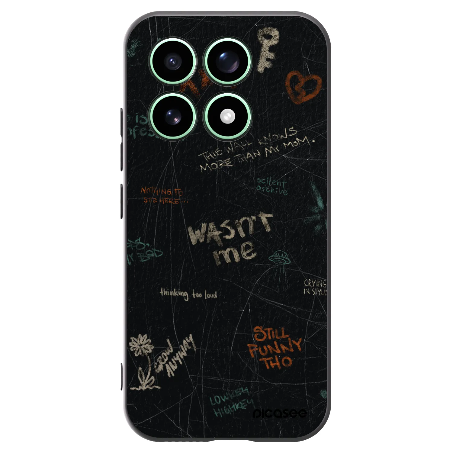 Picasee silikonowe czarne etui na Xiaomi 17 - CONFESSION