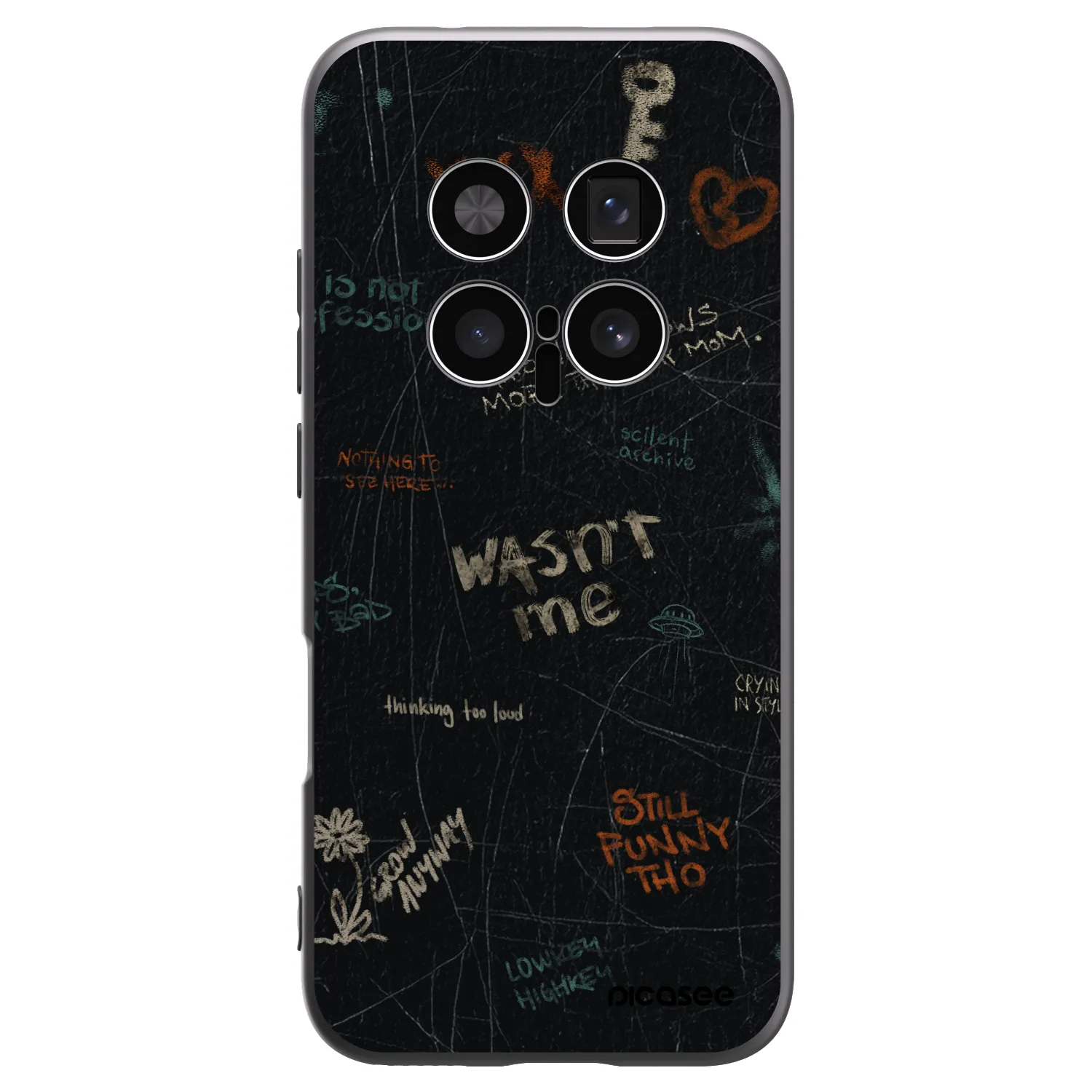 Picasee silikonowe czarne etui na Honor Magic8 Pro 5G - CONFESSION