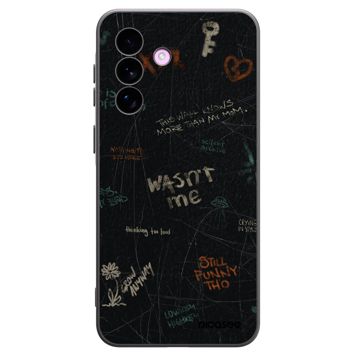 Picasee silikonowe czarne etui na Samsung Galaxy A57 5G - CONFESSION
