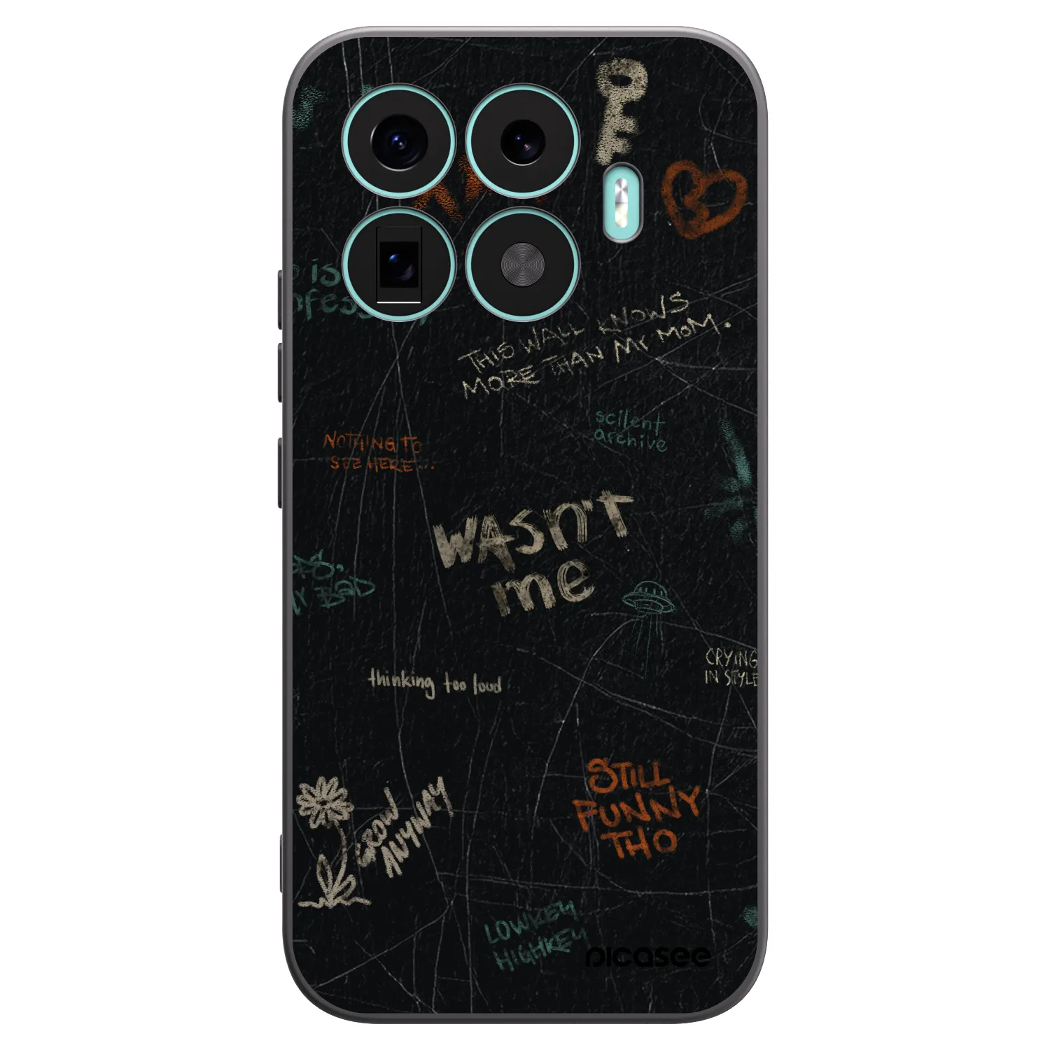 Picasee silikonowe czarne etui na Xiaomi 17T - CONFESSION