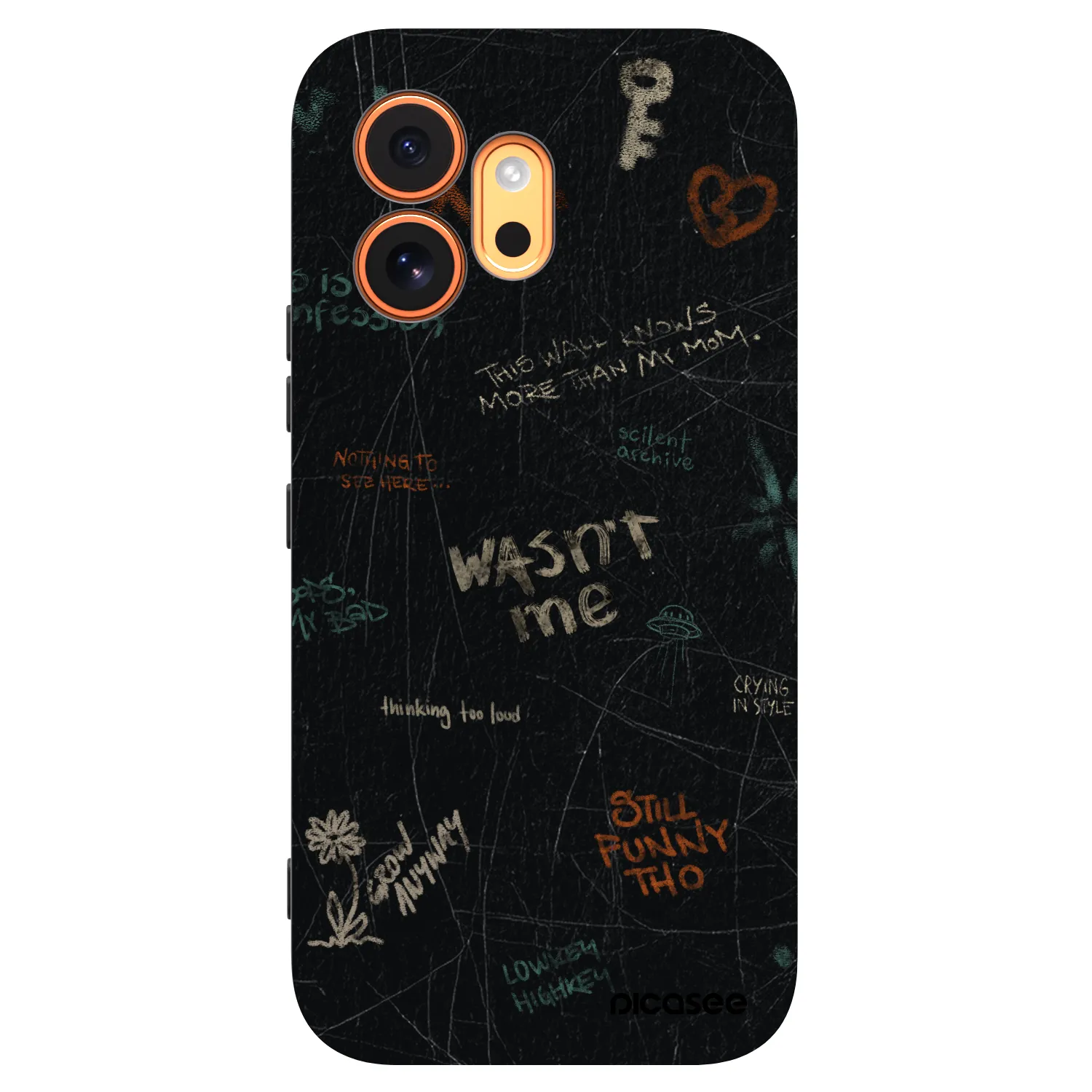 Picasee silikonowe czarne etui na Honor 600 - CONFESSION
